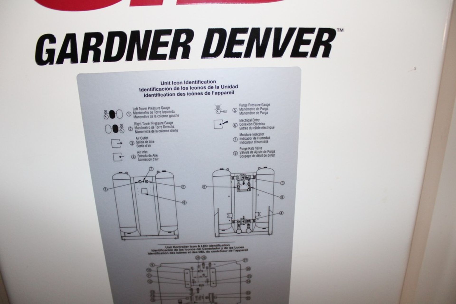 GARDNER DENVER TWIN TANK VERTICAL AIR COMPRESSOR - Image 4 of 6