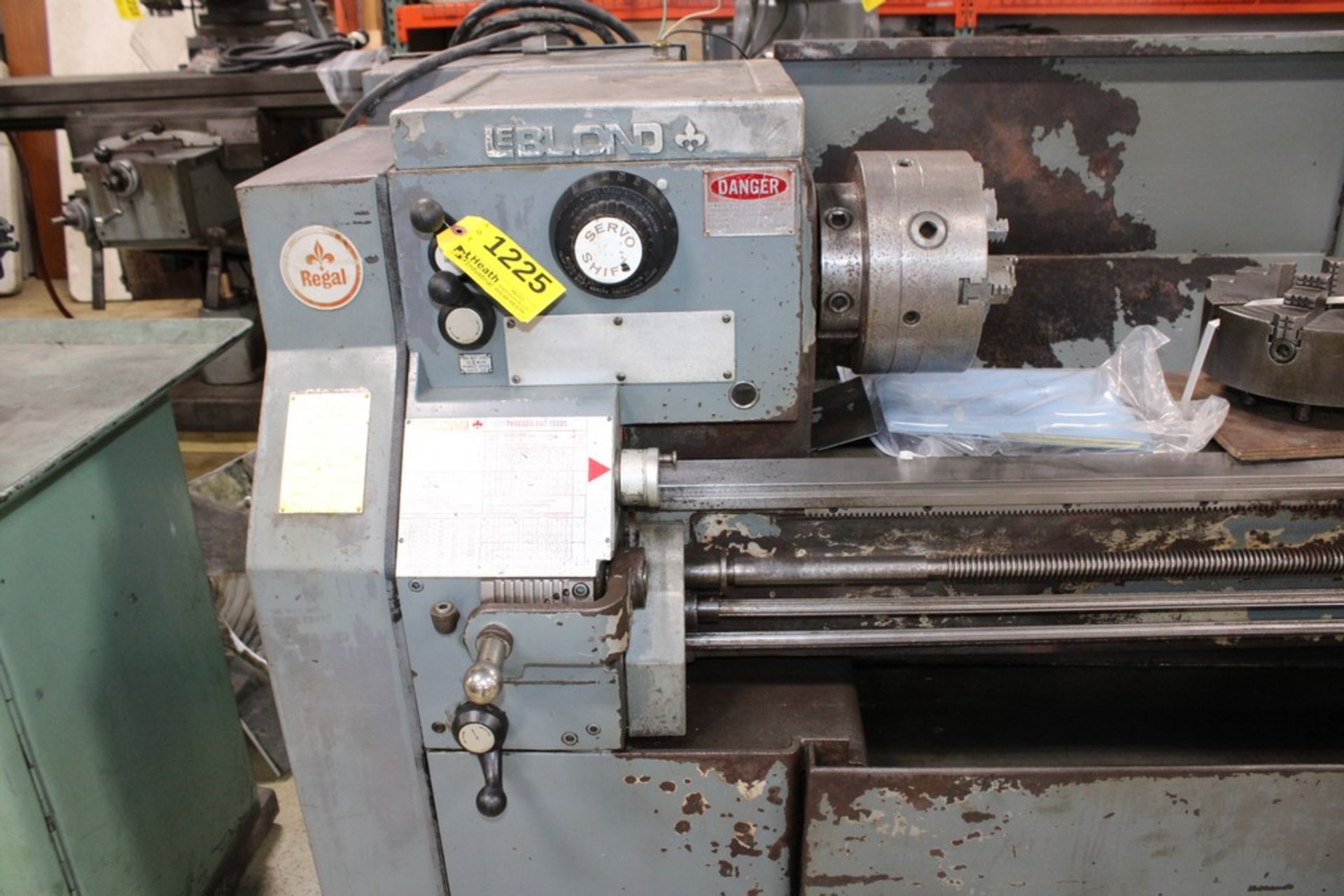 LEBLOND 15" X 48" MODEL REGAL TOOLROOM LATHE, S/N 11C535, 1800 RPM SPINDLE, 10"3 & 4 JAW - Image 2 of 12