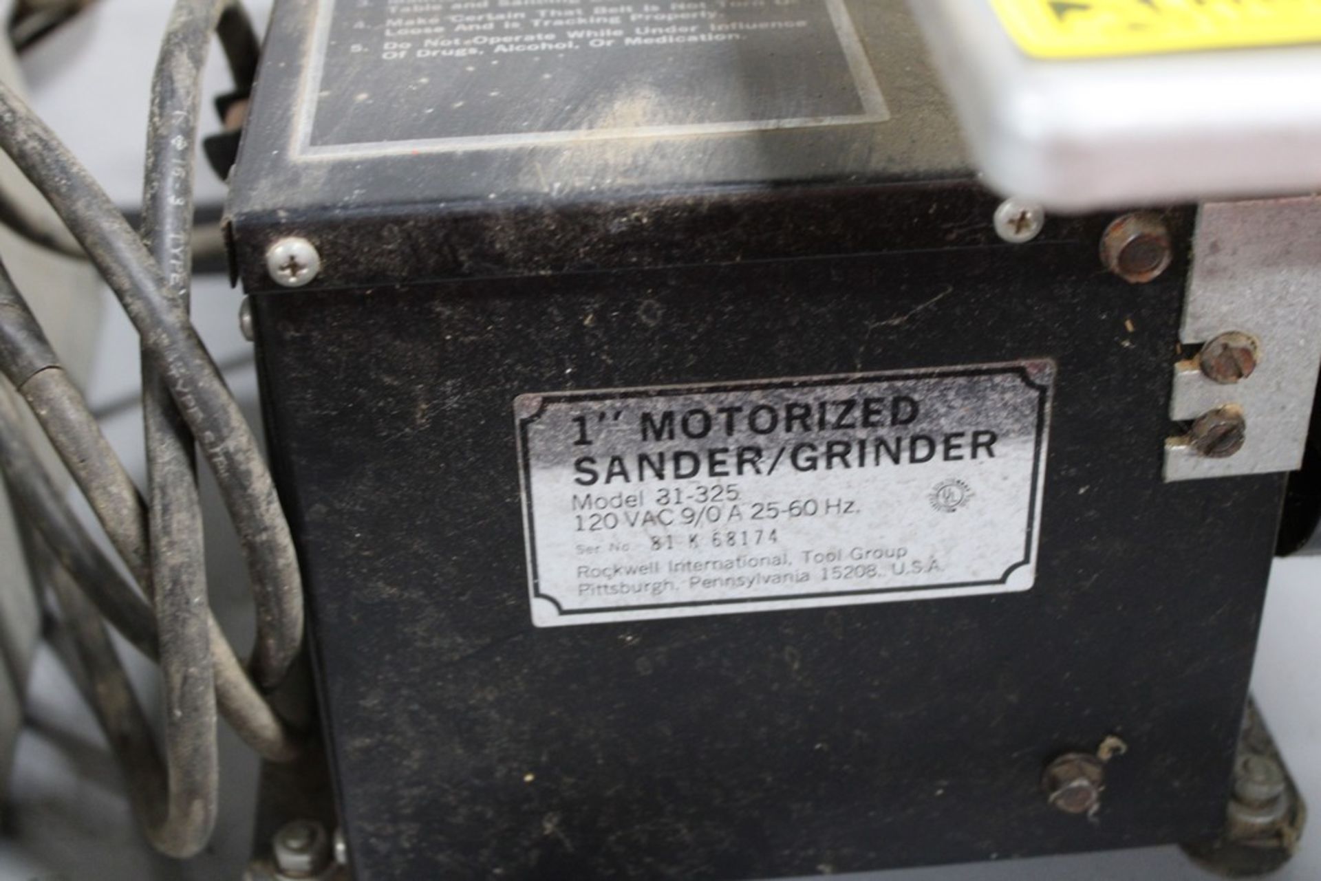 ROCKWELL 1" MOTORIZED BELT SANDER / GRINDER - Image 2 of 2