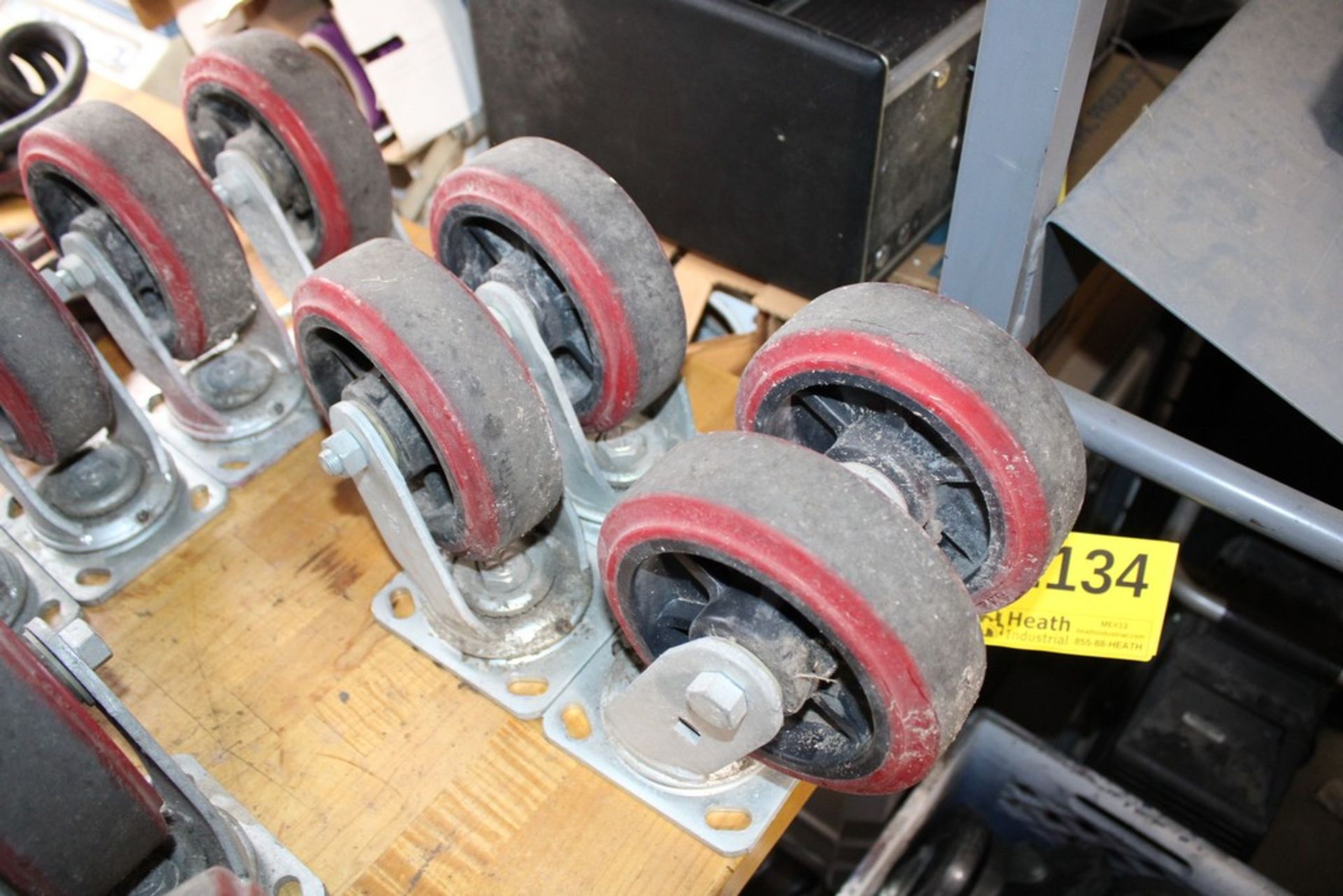 (4) 6" SWIVEL PLATE CASTERS