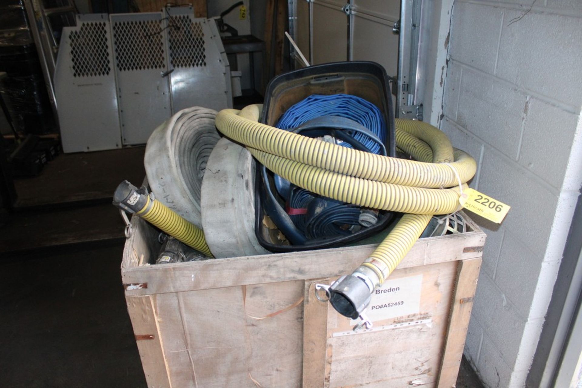 ASSORTED TRASH PUMP HOSE IN CRATE