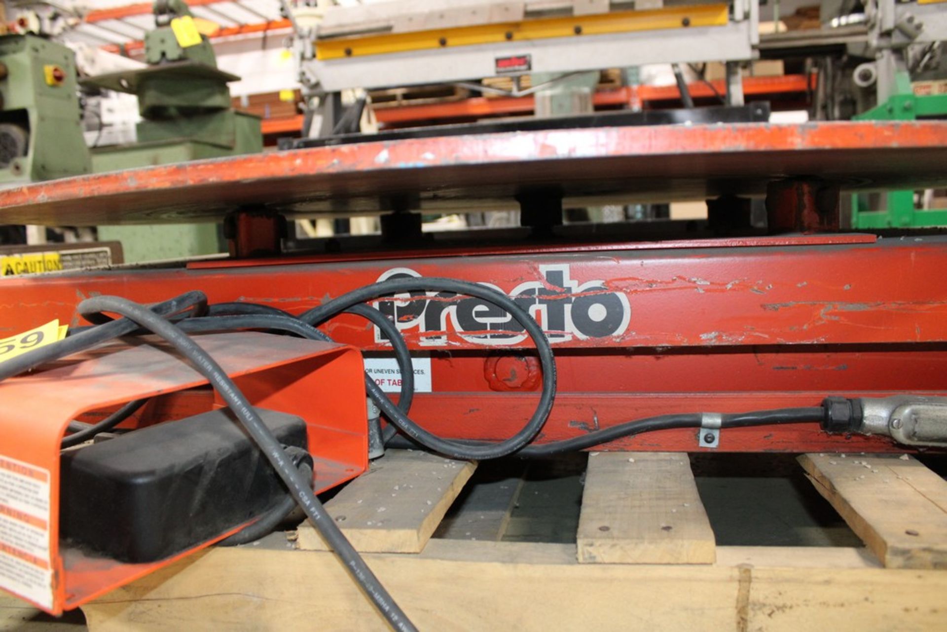 PRESTO MODEL XL36-20 2,000 LB 48" SCISSOR LIFT & ROTARY TURN TABLE WITH FOOT PEDAL CONTROL - Image 4 of 5