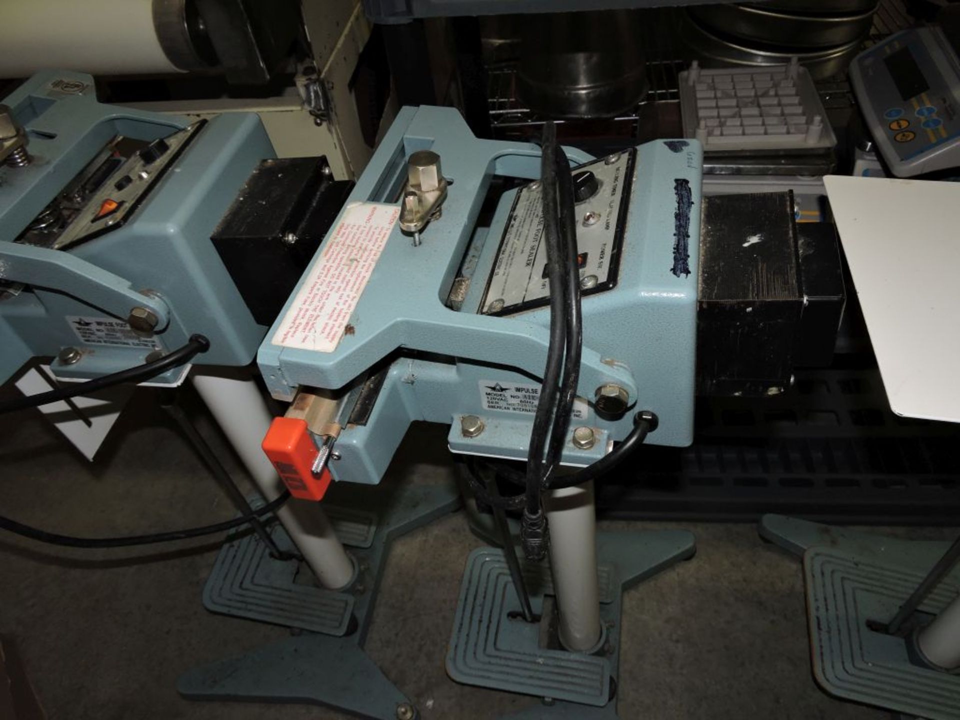 Am International impulse foot sealer, model AIE-301F1, sn 709108, approx. 12". (Loading fee $50)