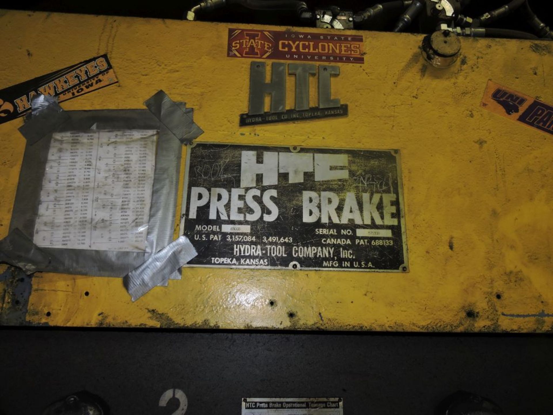 HTC hydraulic punch press, model 830GS, 130 T., 9' 7", 150 punches. - Image 2 of 8