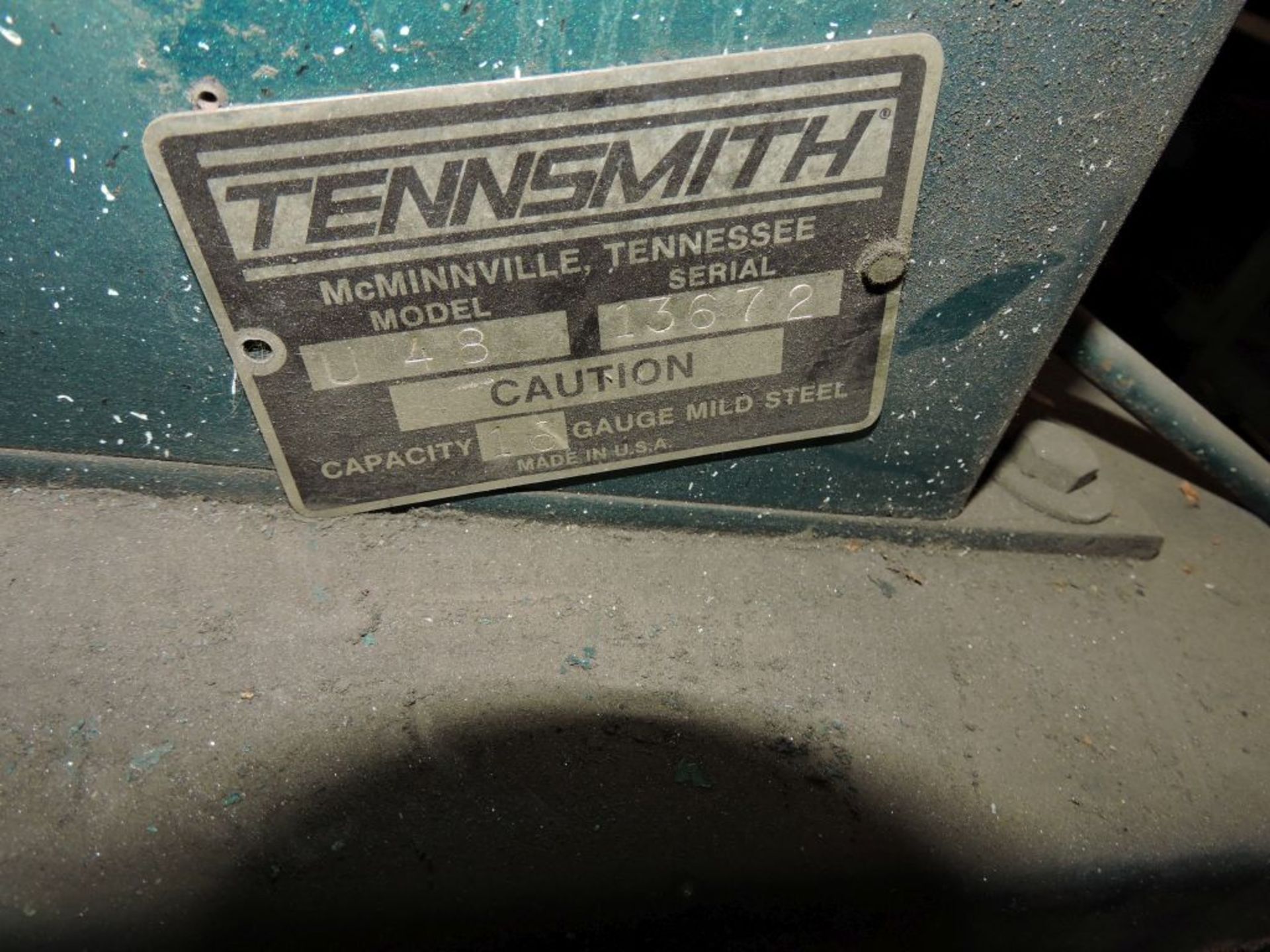 Tennsmith box and pan brake, model U48, sn 13672, 4 foot, 16 ga. - Image 7 of 8