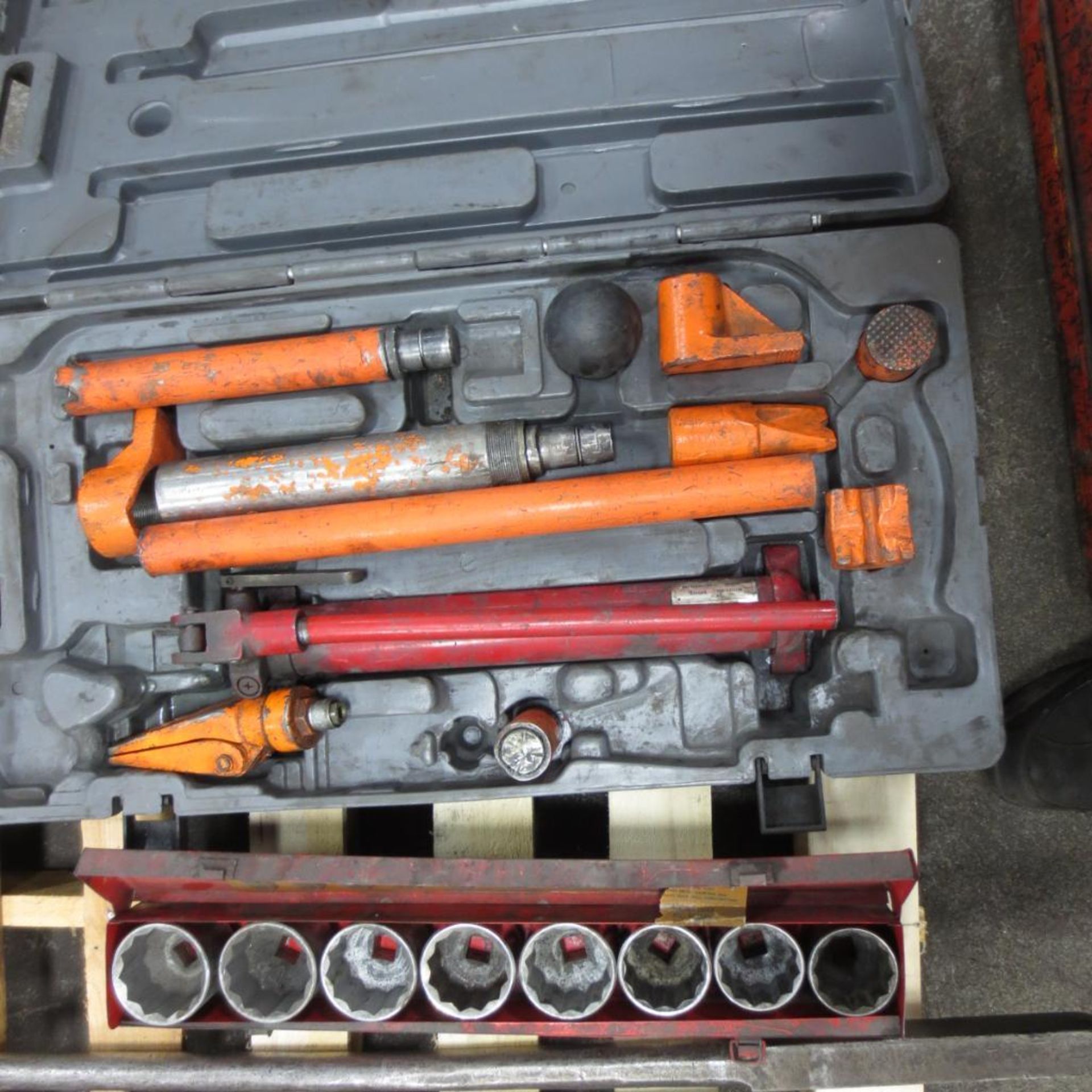 Skid with 10 Ton Portable Puller Kit, Tube Cutter, Socket and Socket Set ( Loc. Greenville, IL ) - Image 2 of 4