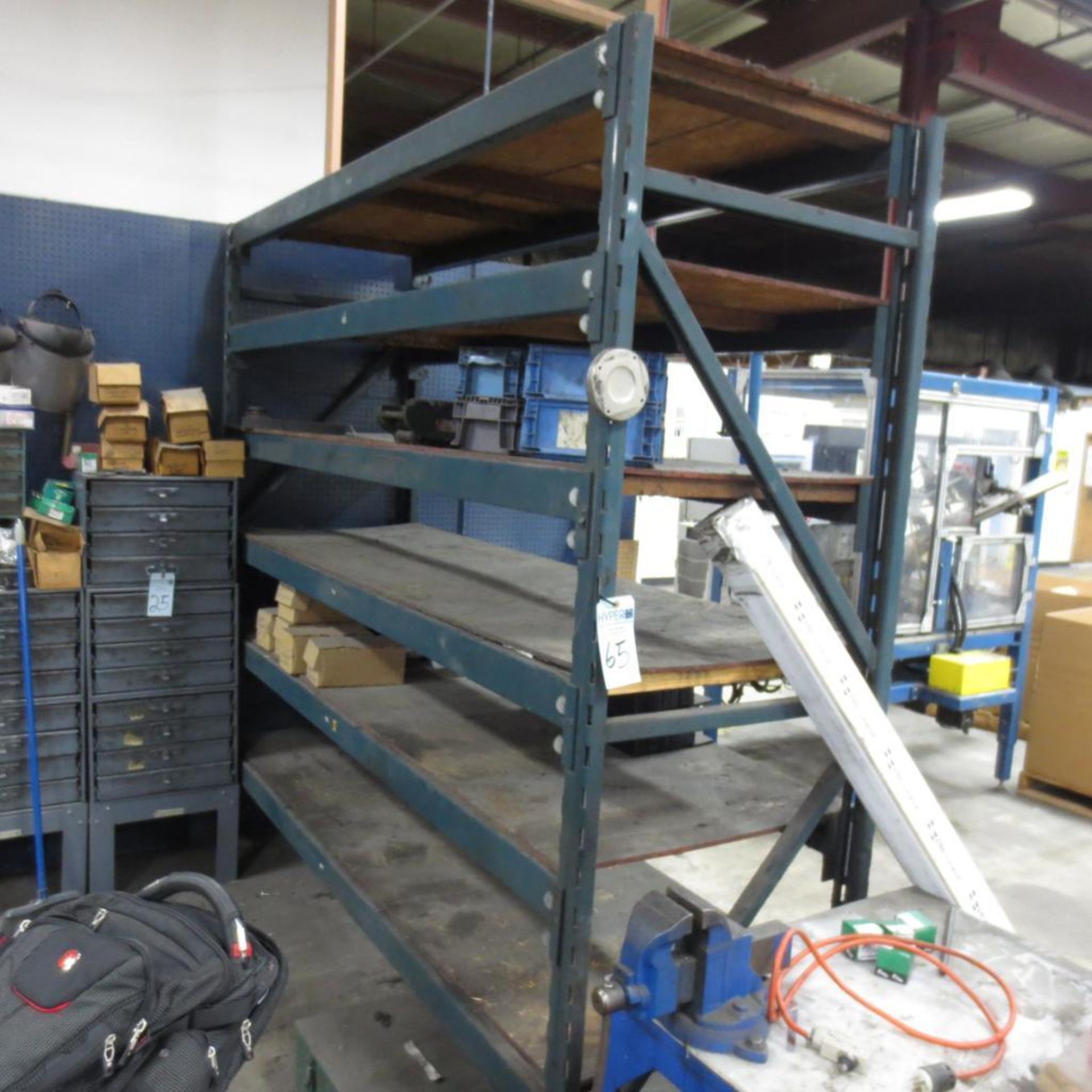 1 Section of Pallet Racking 2 Legs 8' X 33 1/2", 12 Cross Beams 8' ( No other Items ) ( Loc. Greenvi