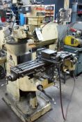 Bridgeport Vertical Milling Machine, 9" X 42" T Slot Table, 80 to 2,720 Spindle Speeds, 1 HP, 3 PH,