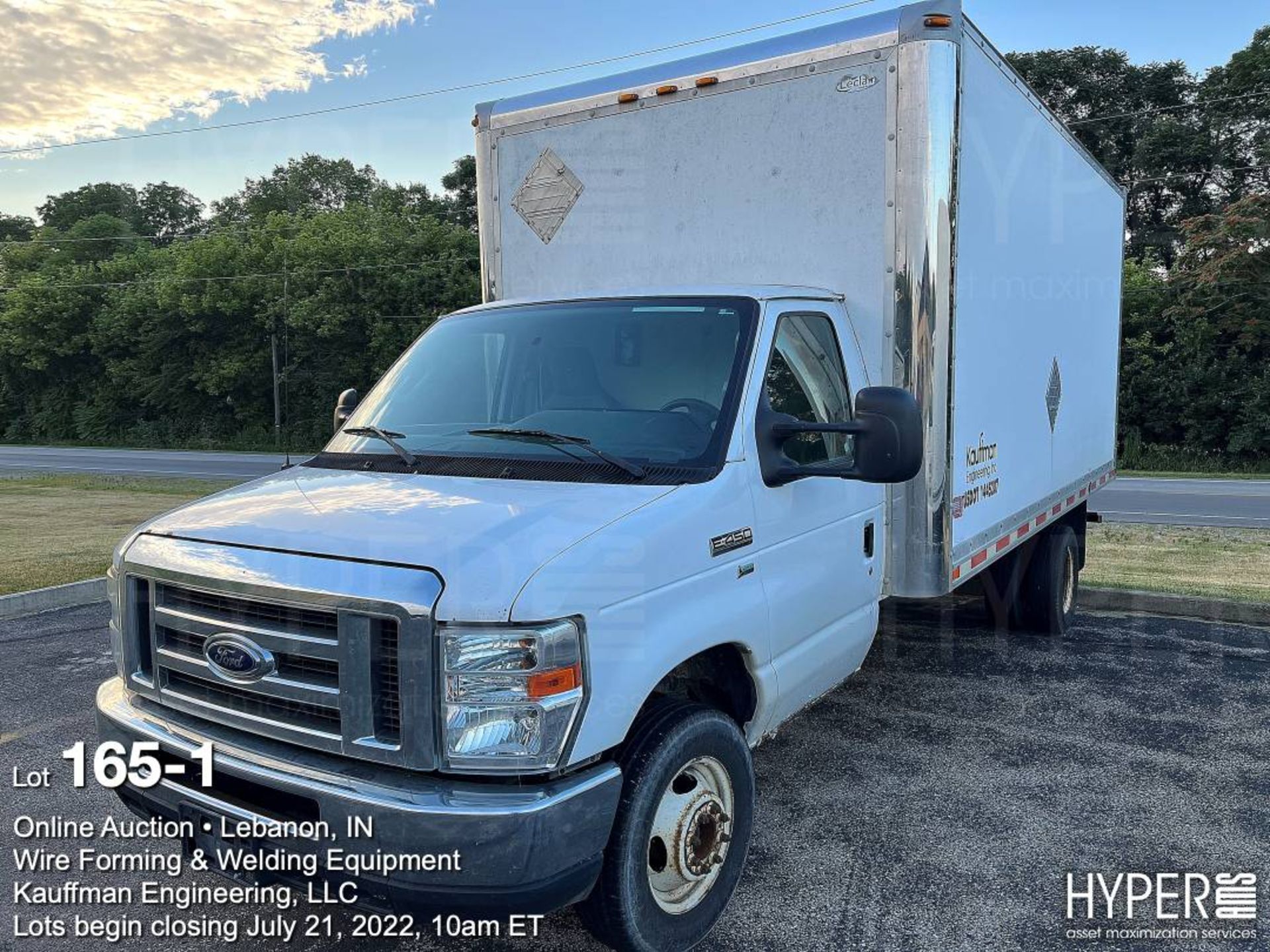 2012 Ford E-450 utility box truck - AS IS - BLOWN MOTOR - NO TITLE - PARTS ONLY