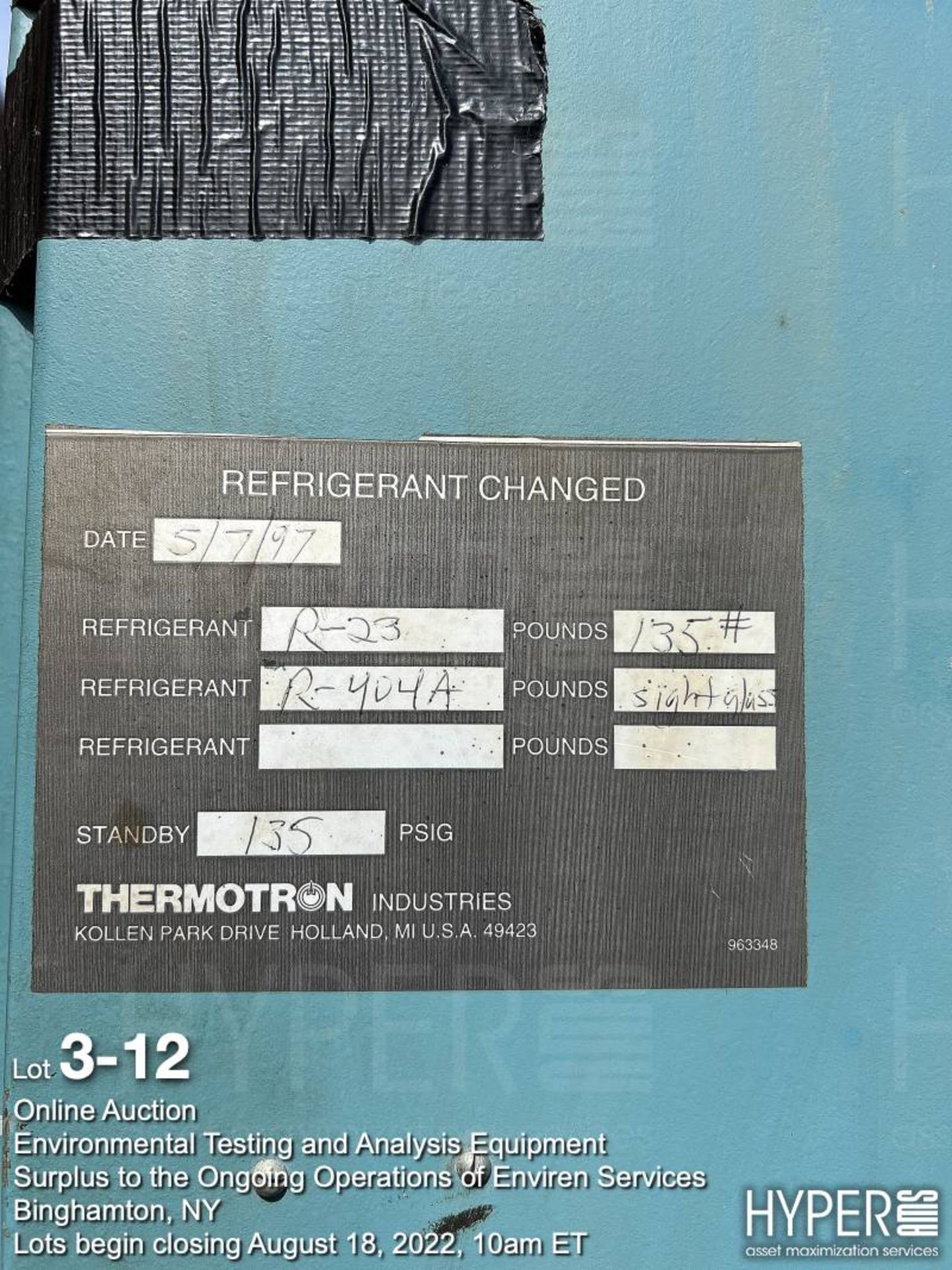 Thermotron environmental chamber F-110-CHV-500-C02 - Image 12 of 12