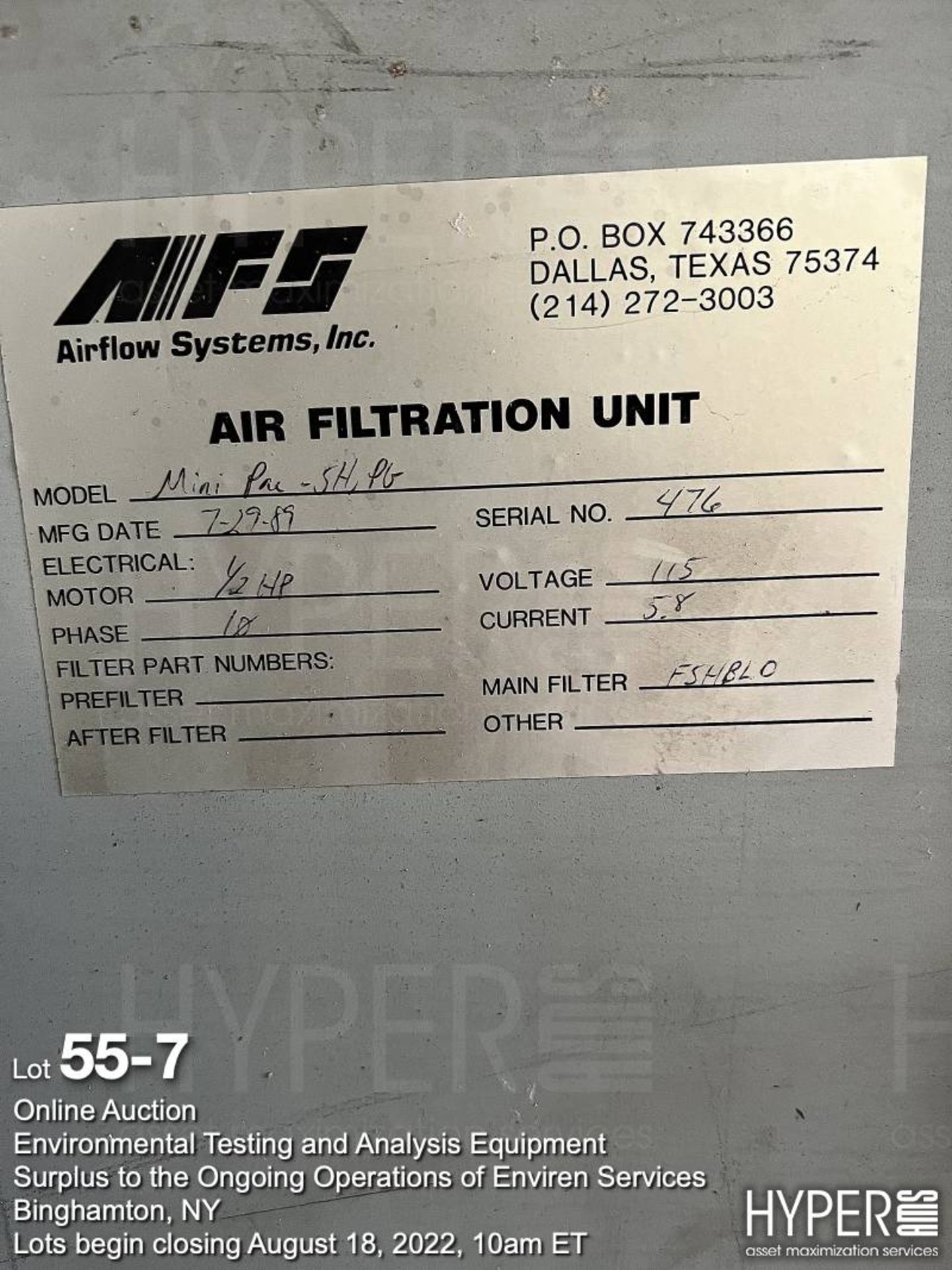 Airflow Systems industrial air cleaner - Image 7 of 7