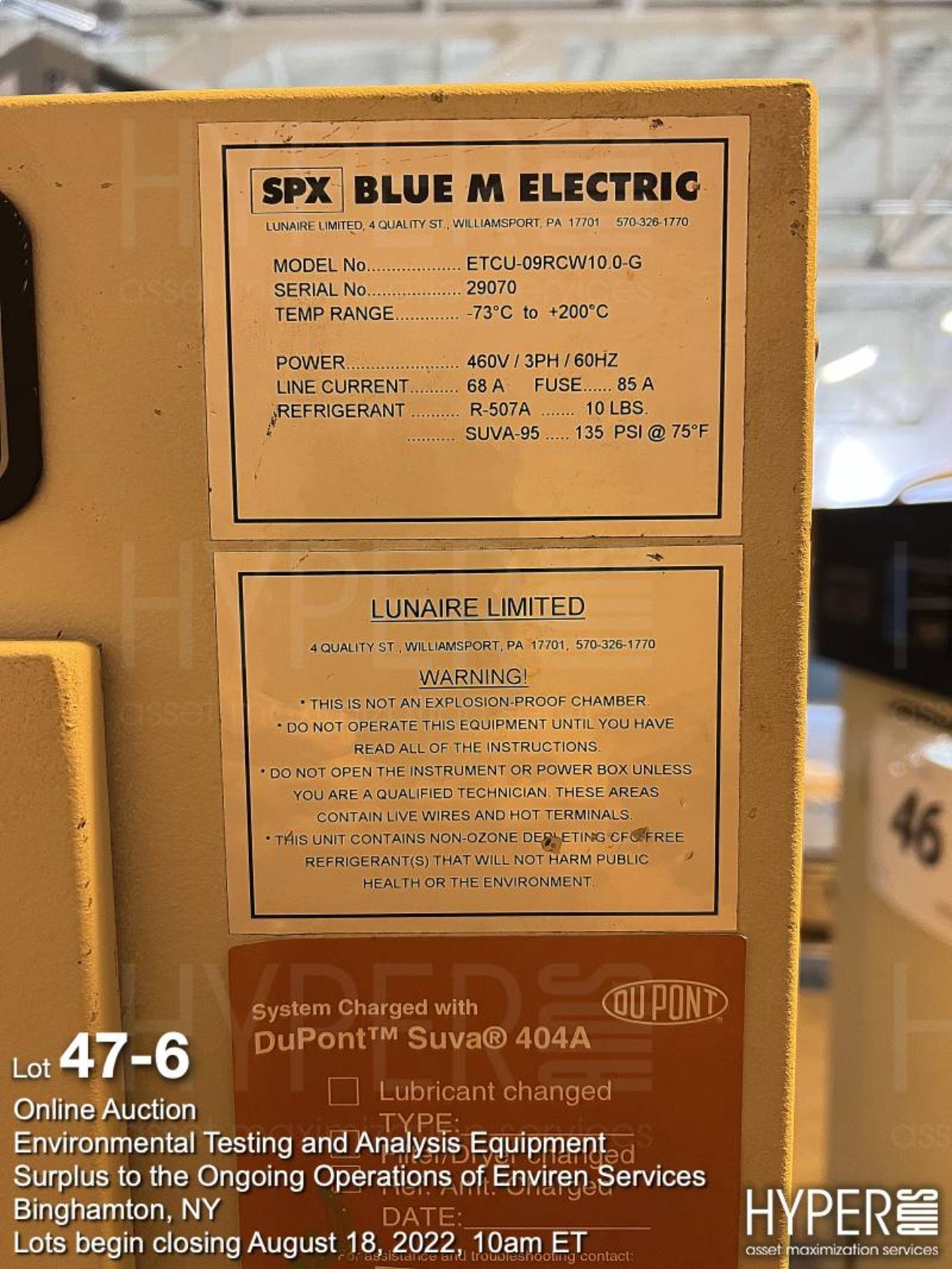 Blue M SPX oven ETCU-09RCW-G - Image 6 of 6