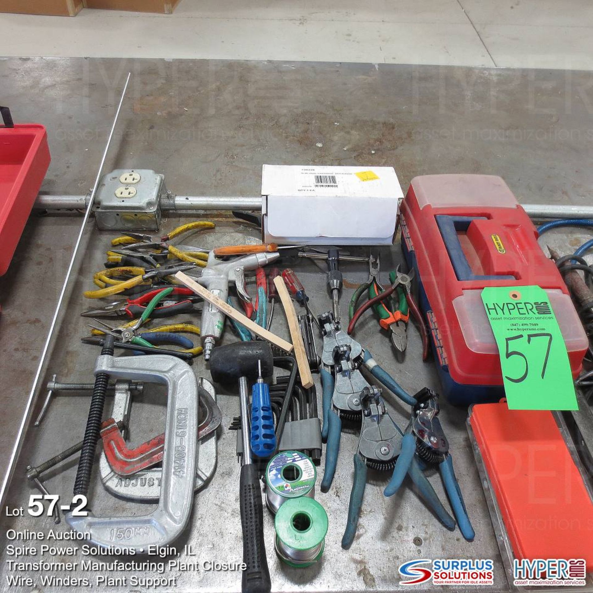 Bolt cutters, air drills, pliers, c-clamps and stripers - Image 2 of 3