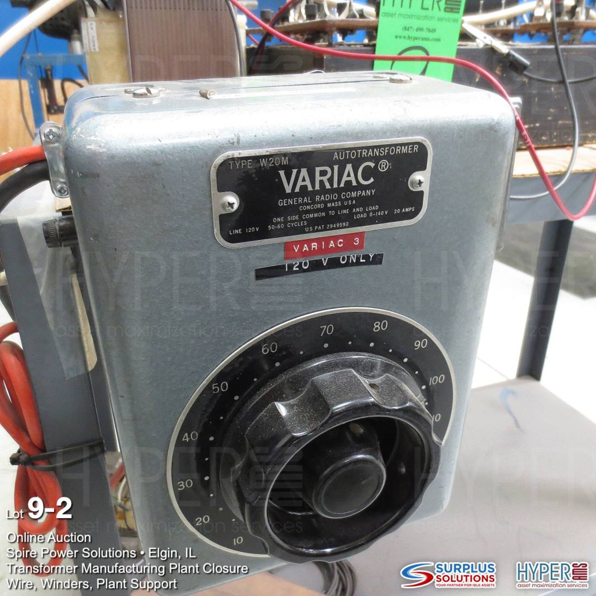 Variac type W20M autotransformer test cart - Image 2 of 3