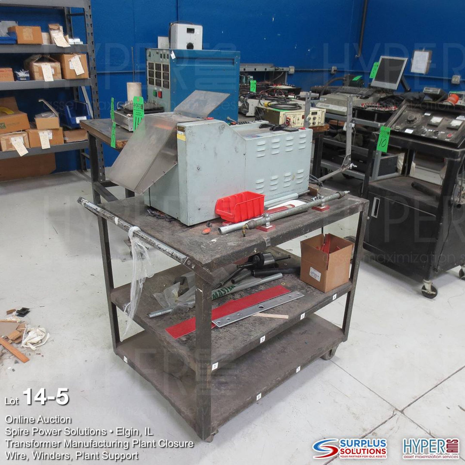 Artos C-4 measuring and cutoff machine s/n M55994-1 with cart - Image 5 of 5