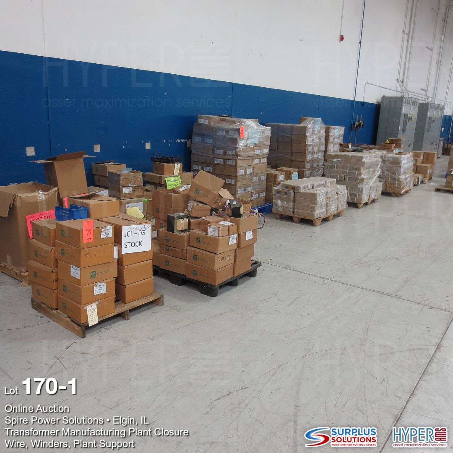 Approximately 34 pallets of finished goods product (see photo for more information)