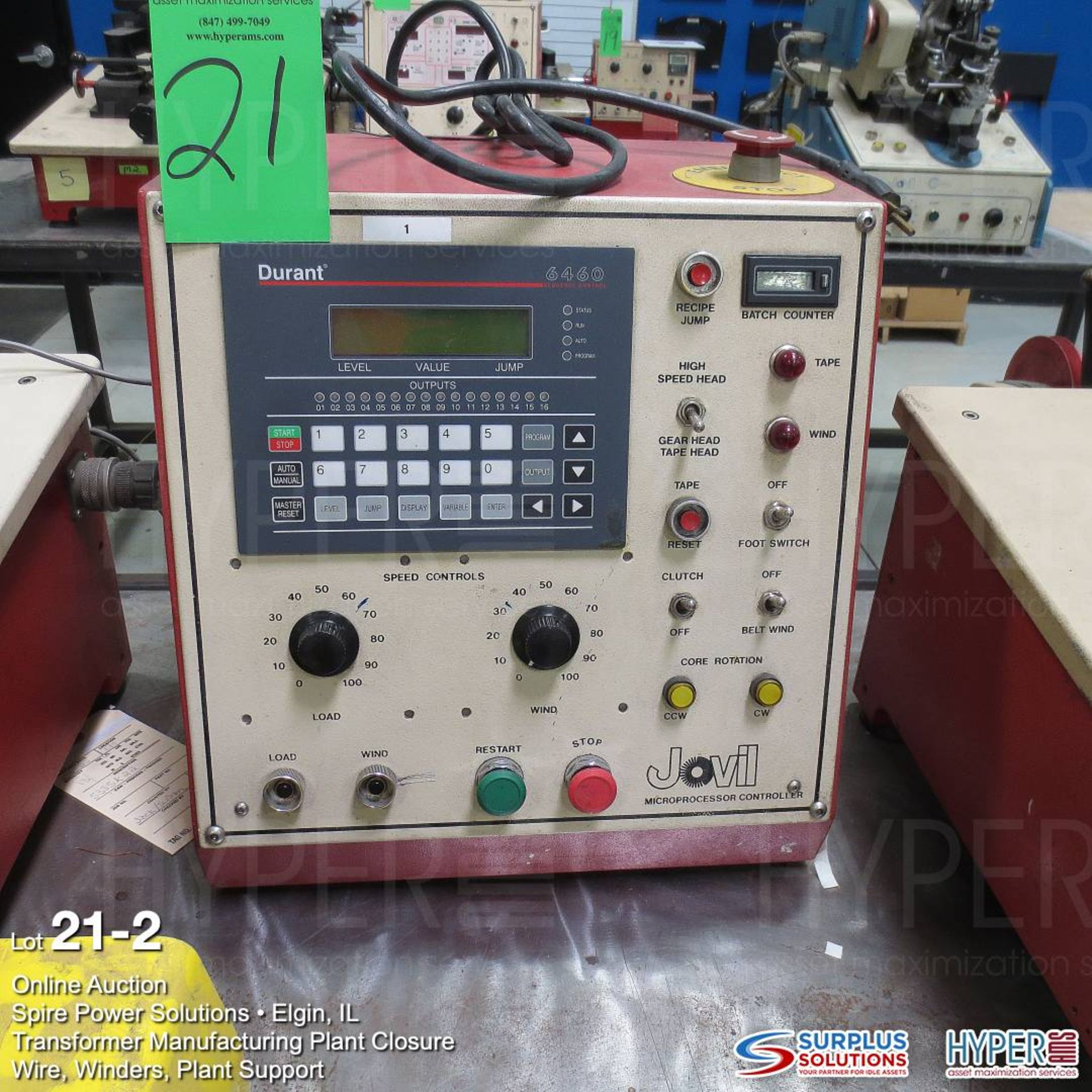 Jovil JV200 Toroidal winding machine with Jovil JV200MC microprocessor control s/n 595.5.00 - Image 2 of 4