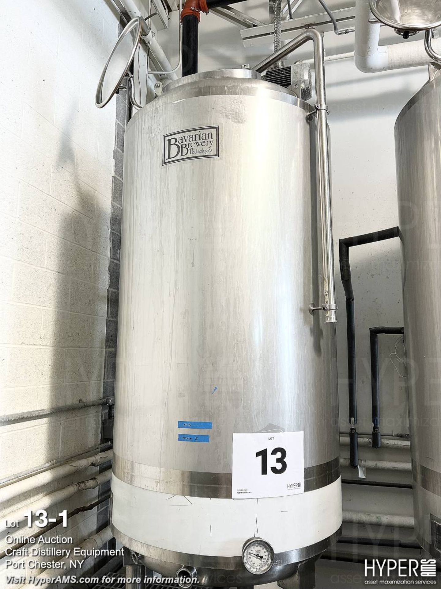 BBT 1000 litre tank with agitator, jacketed tank, vessel DF-10, gross volume 12.6 HL