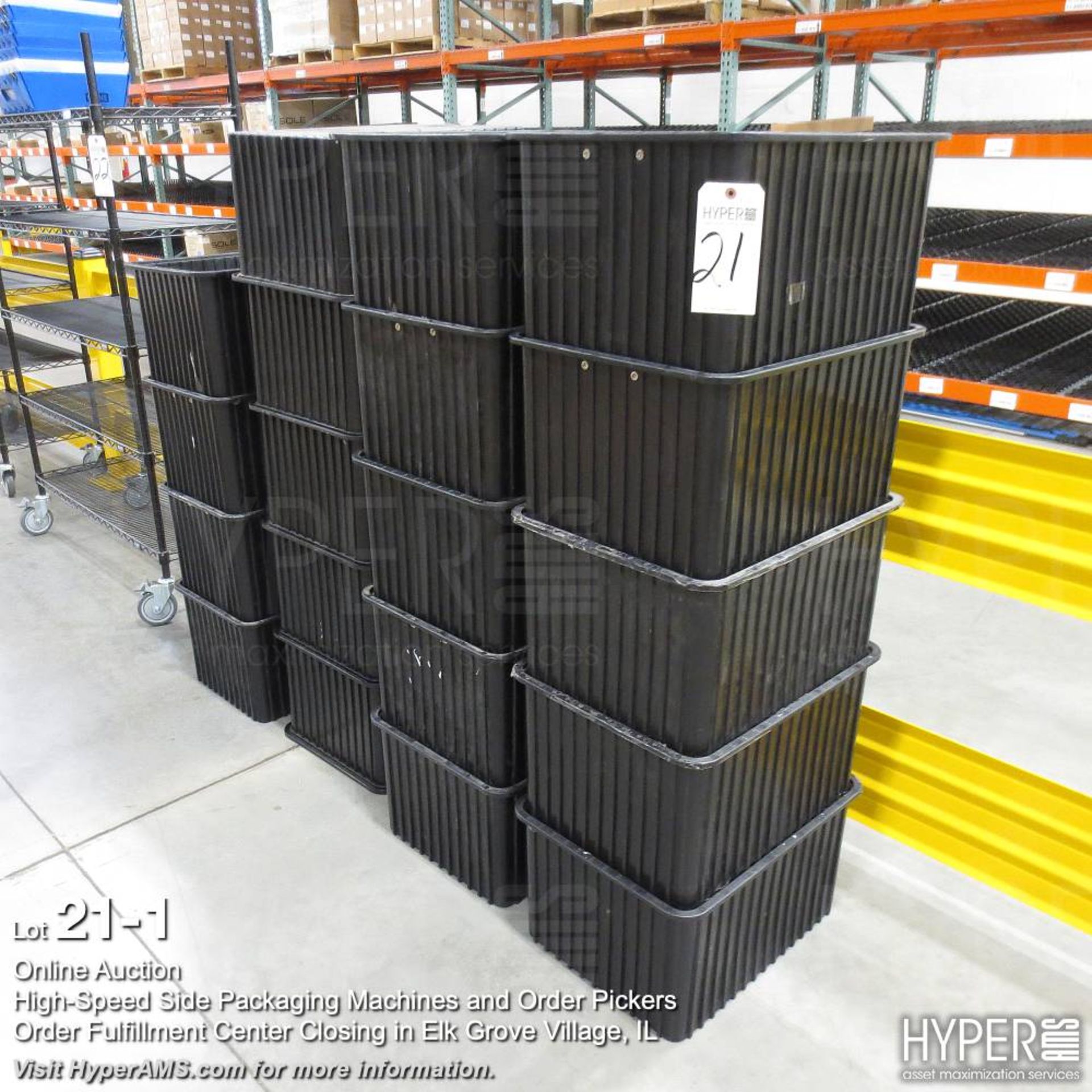 (19) 17 1/2" X 22 1/2" X 12" deep plastic tub