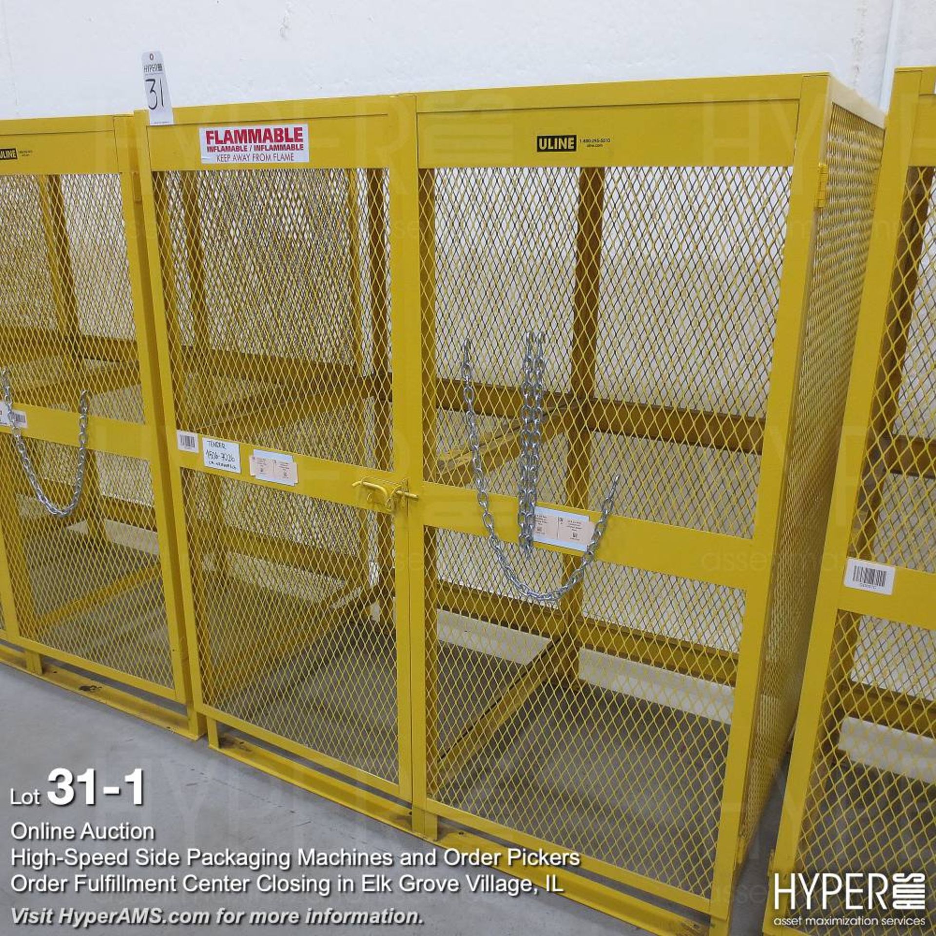 U Line flammable storage cage 61 1/2" w X 38"