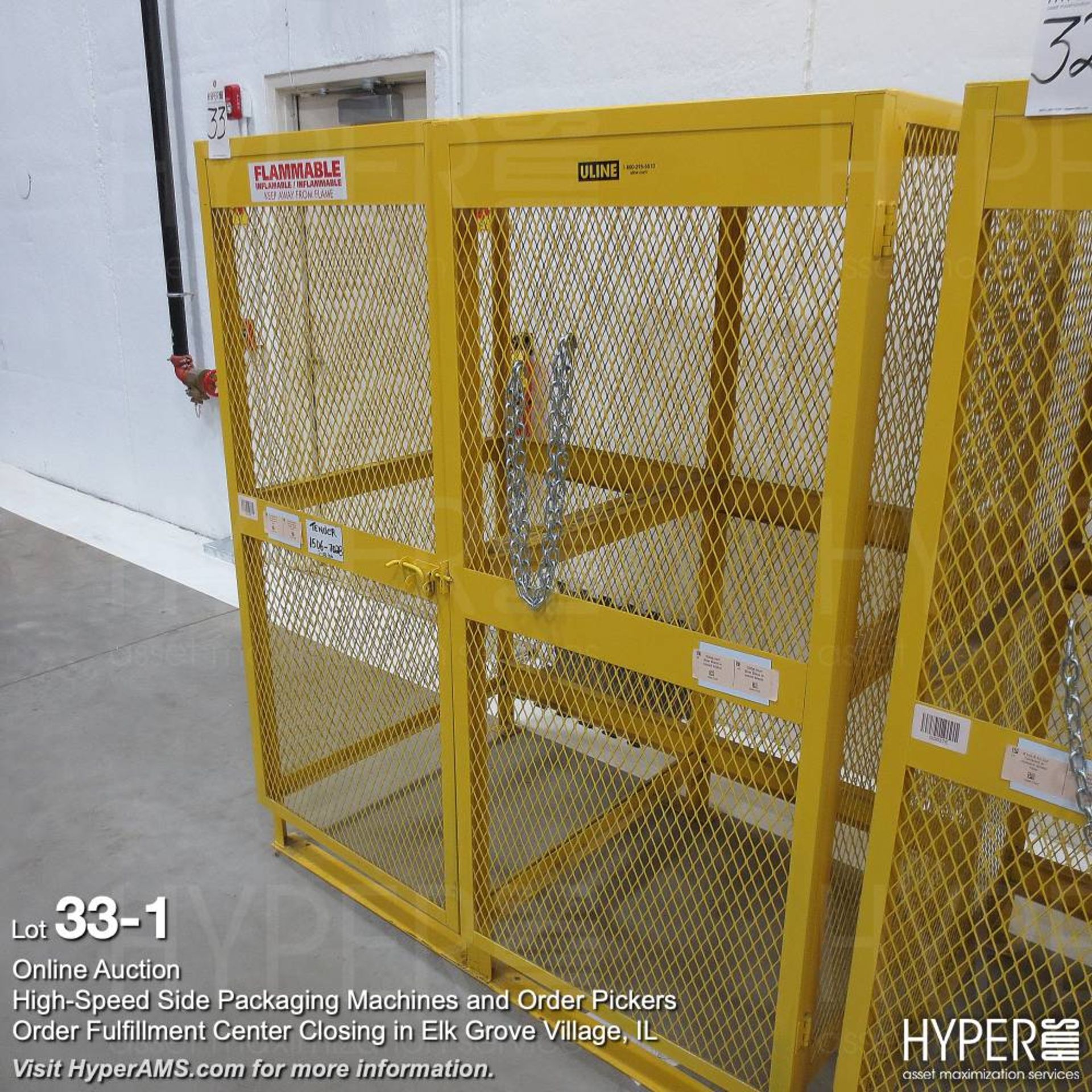 U Line flammable storage cage 61 1/2" w X 38"