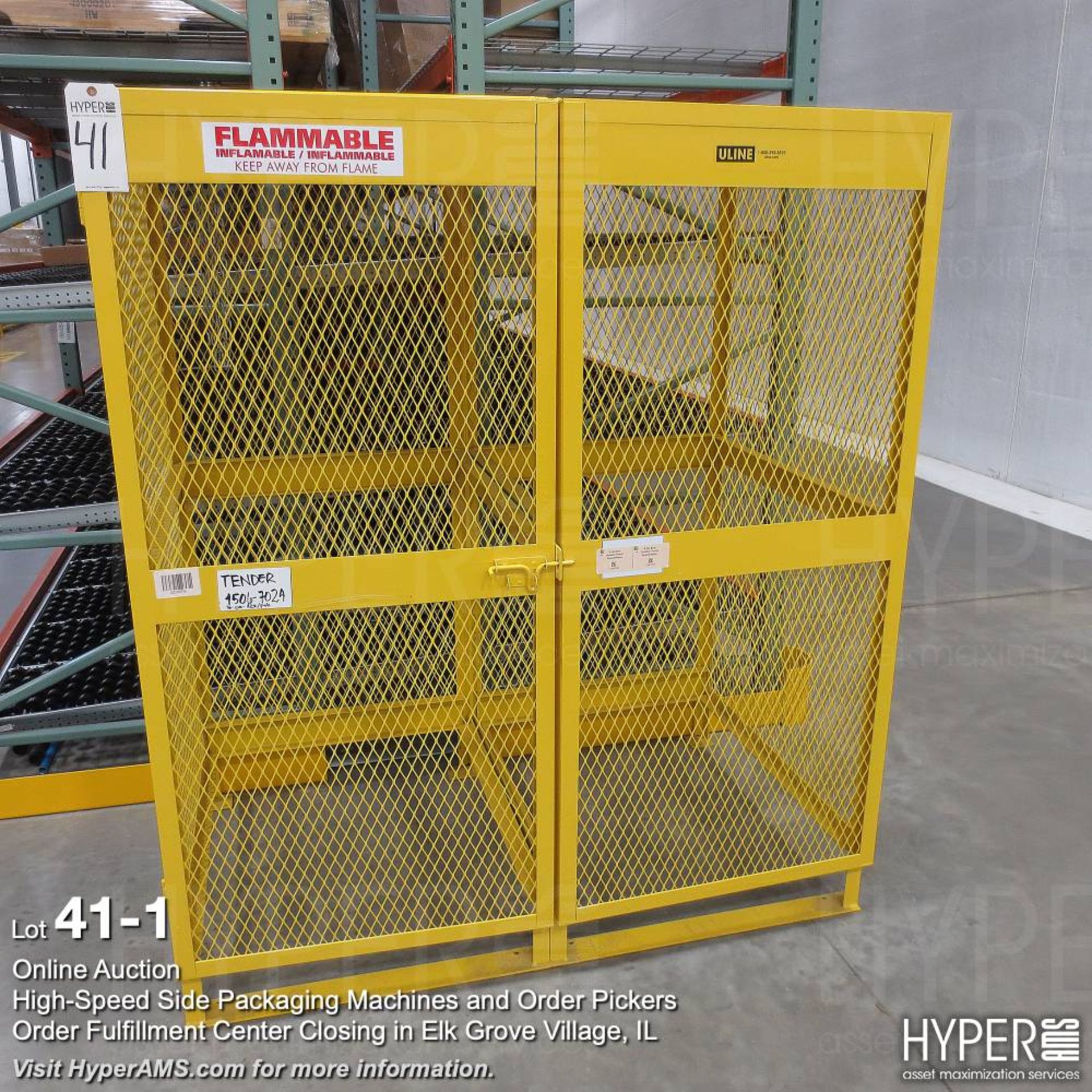 U Line flammable storage cage