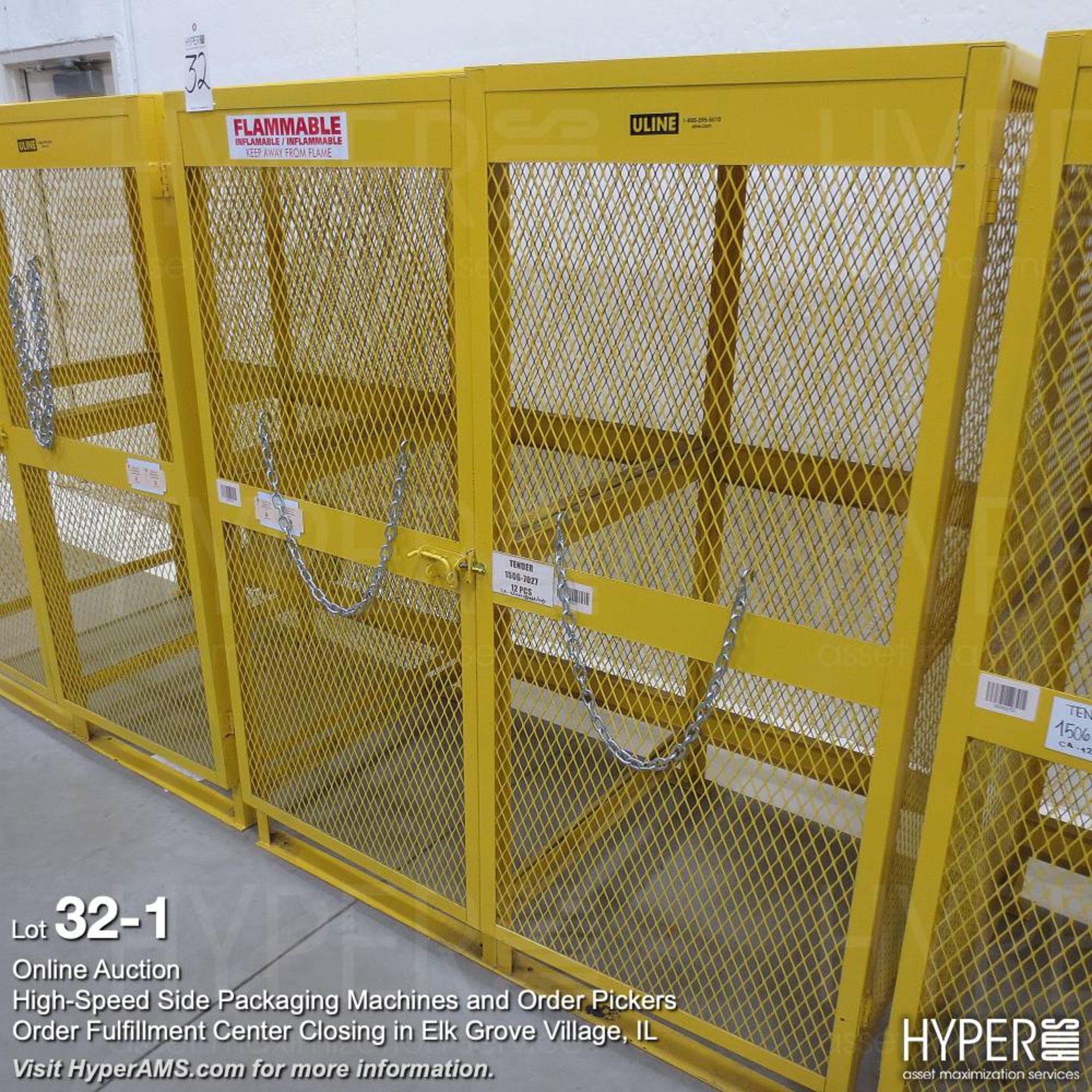 U Line flammable storage cage 61 1/2" w X 38"