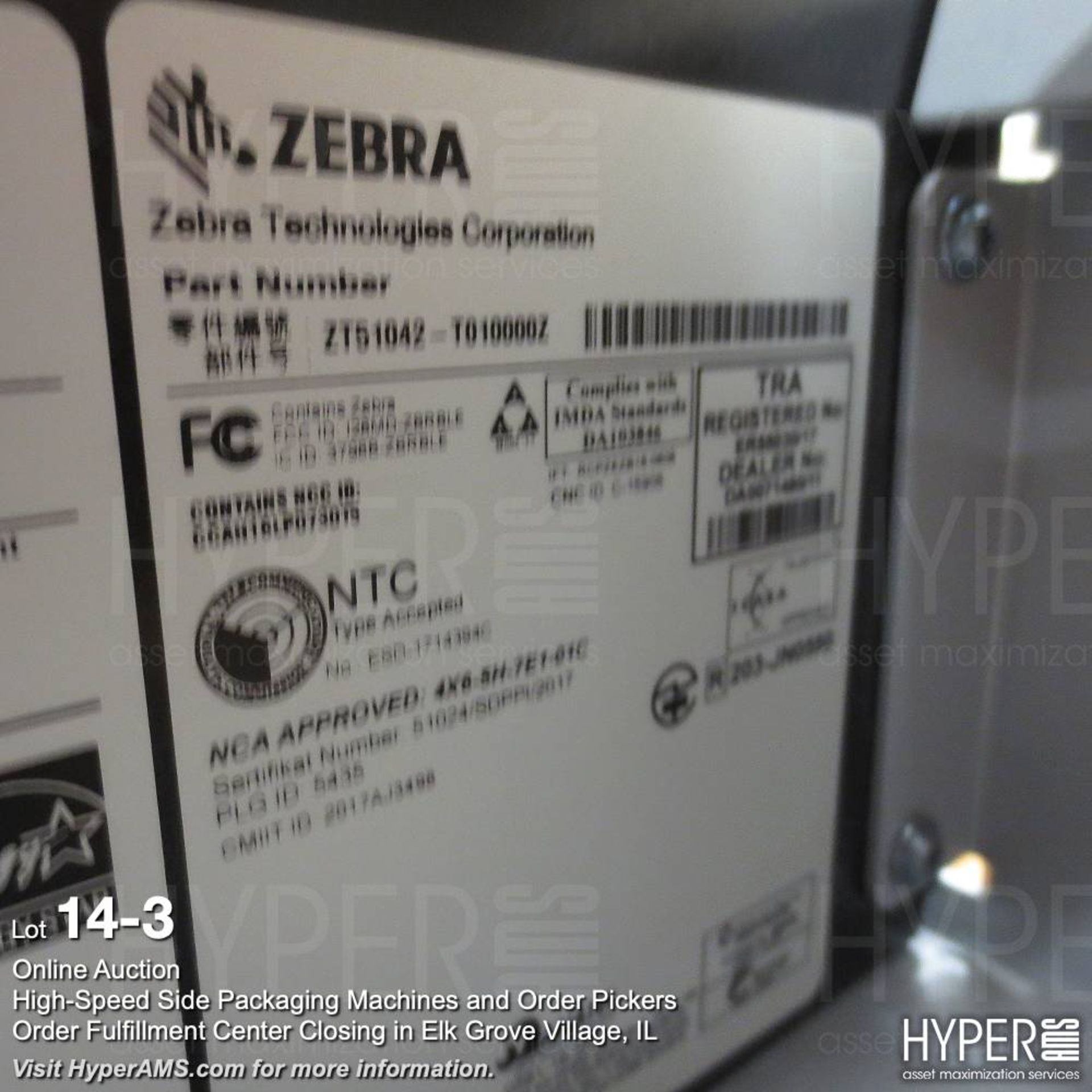 Zebra ZT510 label printer - Image 3 of 4