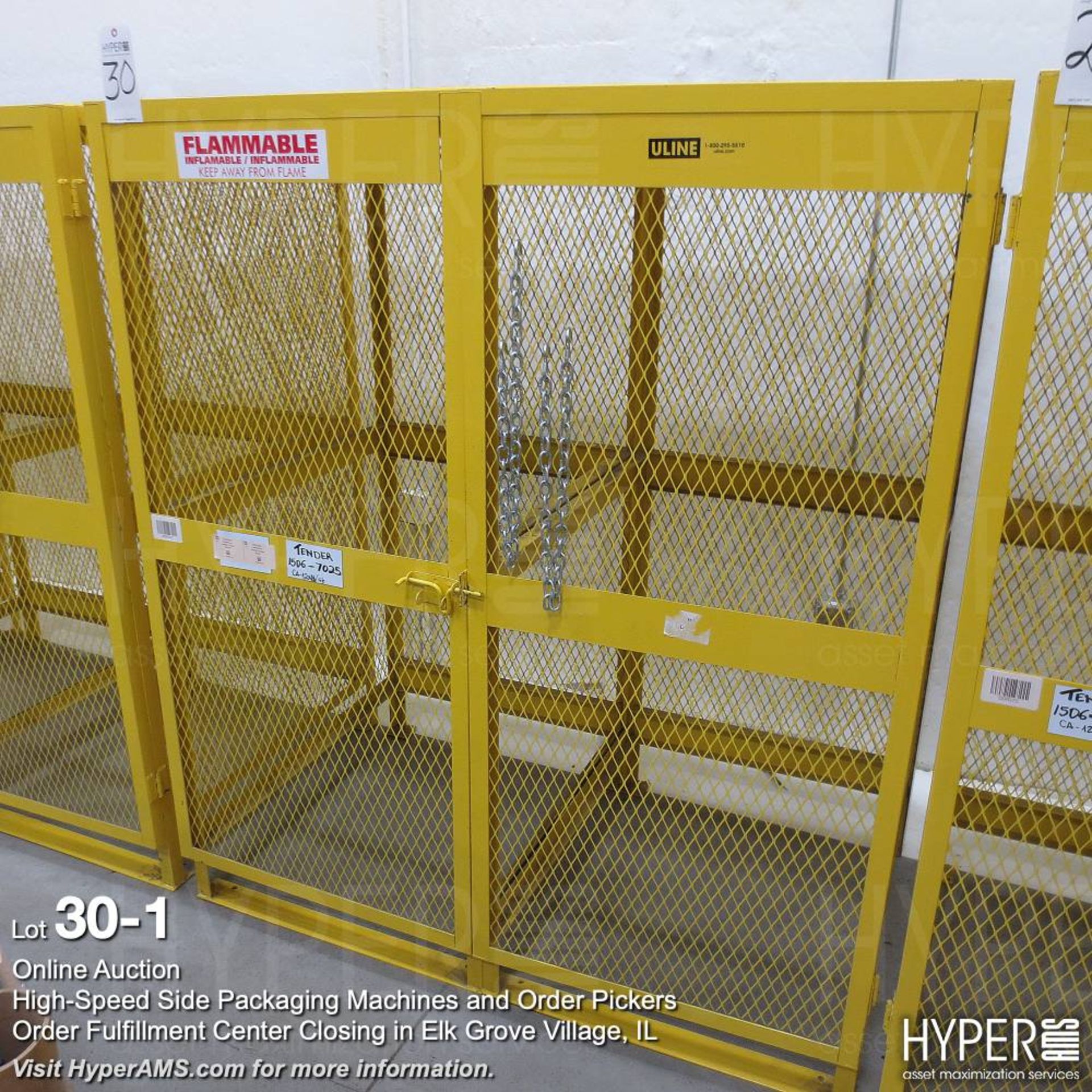 U Line flammable storage cage 61 1/2" w X 38"