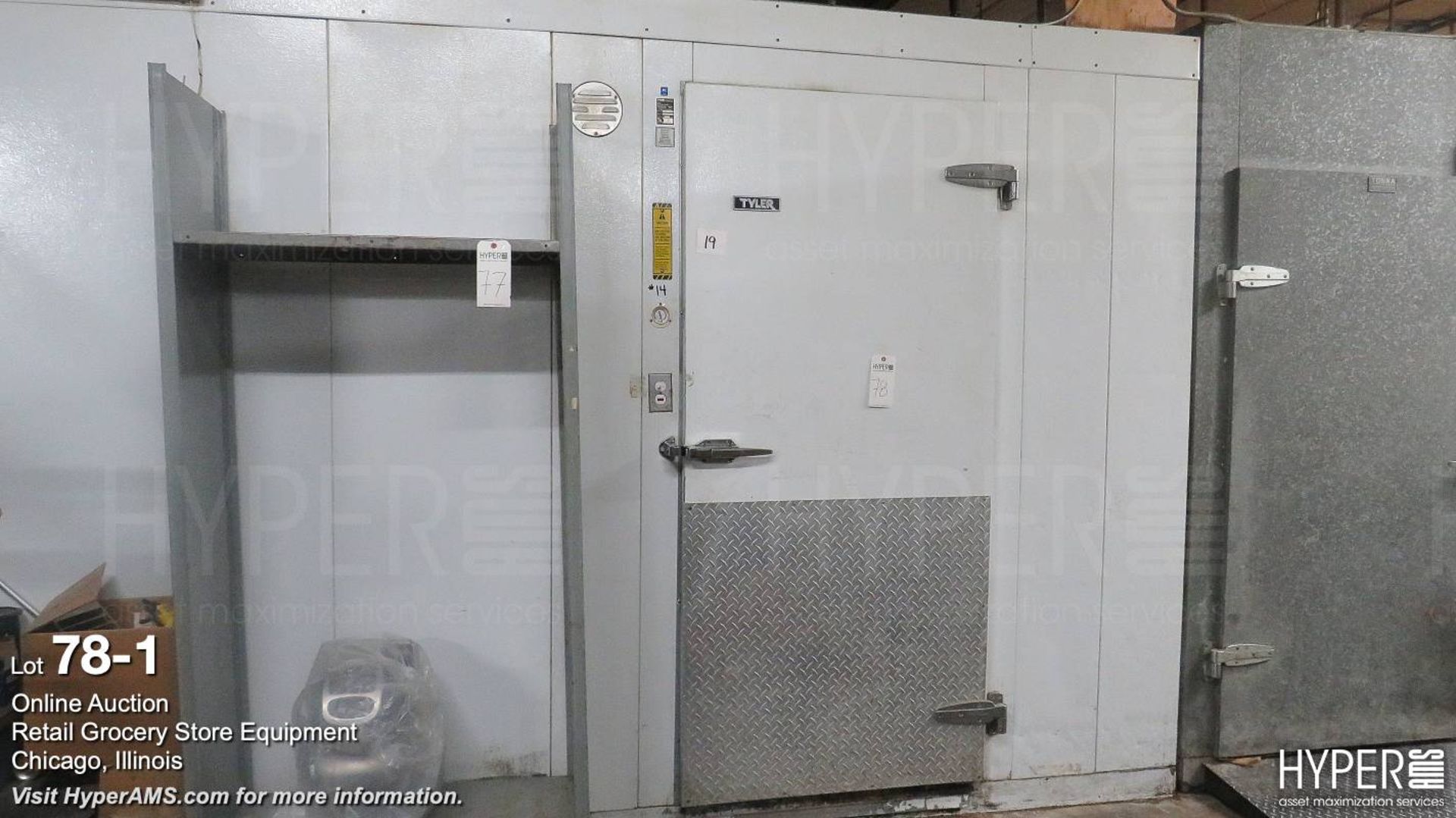 Tyler Walk In Cooler (10ftX8ftX100")(39" Door) , sn 9971348-3D1 - No Compression Unit See Lot #95