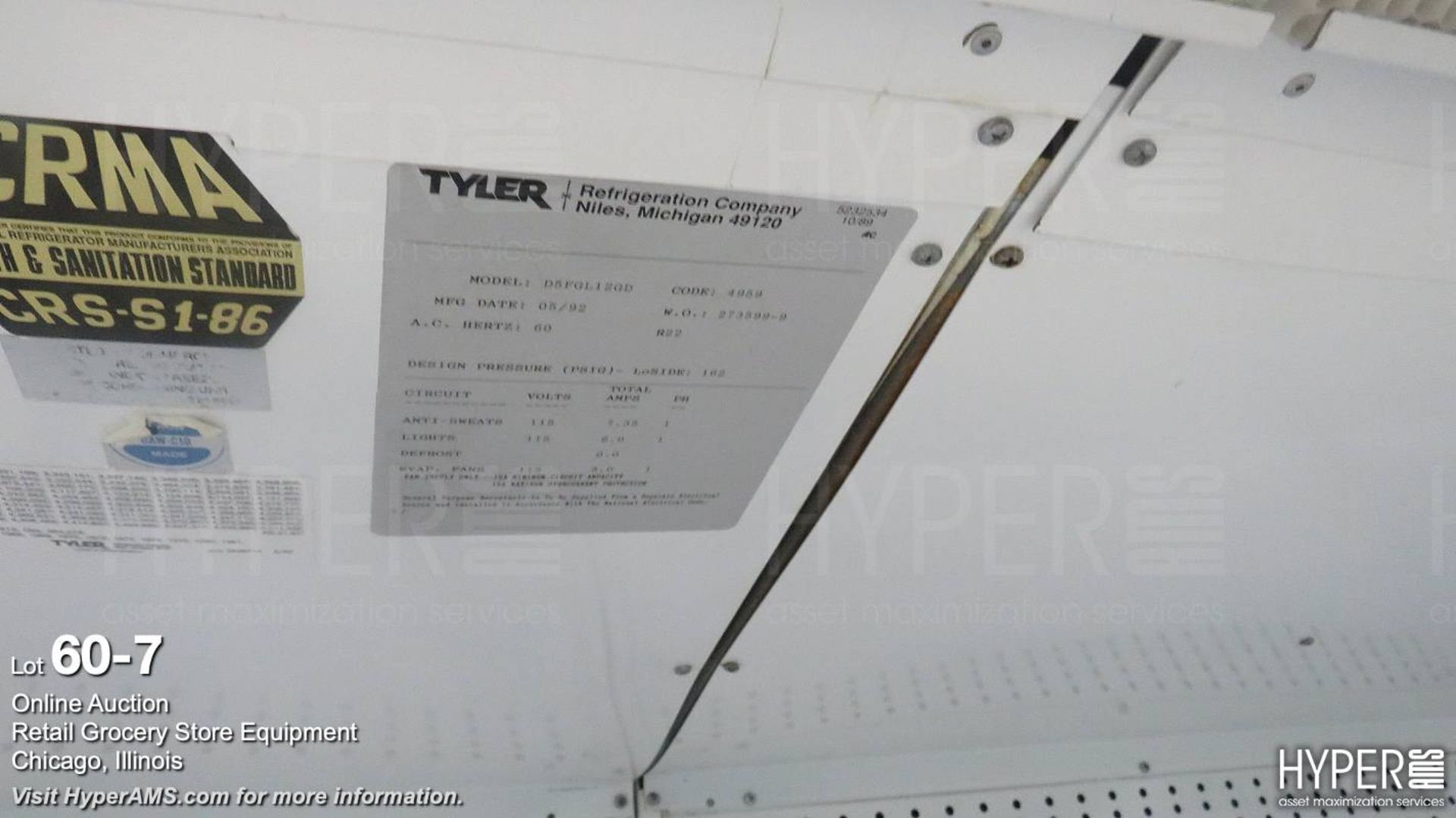 Tyler (16) Swing Glass Door (28") Commercial Merchandiser Freezer D5FGL12GD (40ft X 44" X 81") - Image 7 of 7