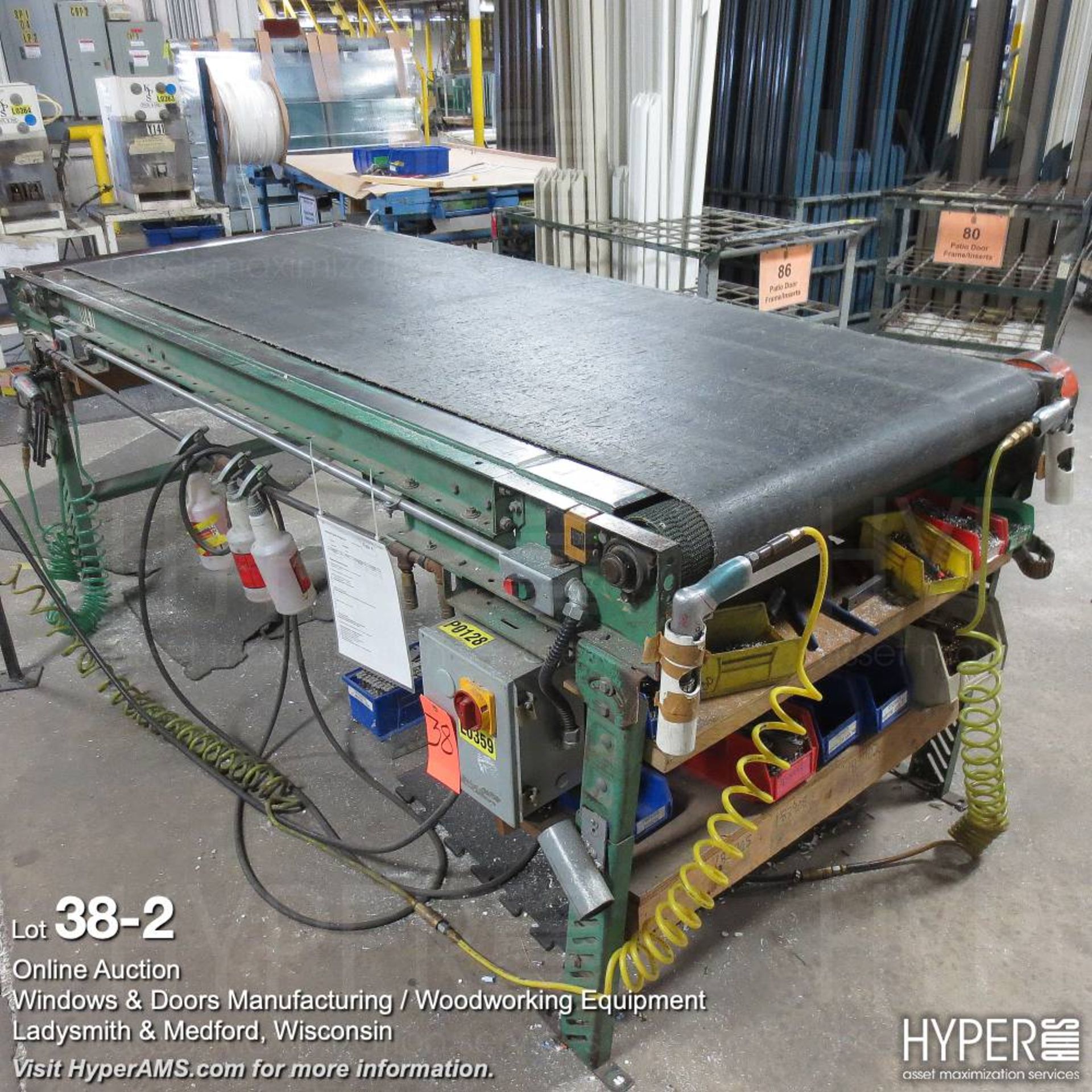 8' belt conveyor 35" wide belt - Image 2 of 2