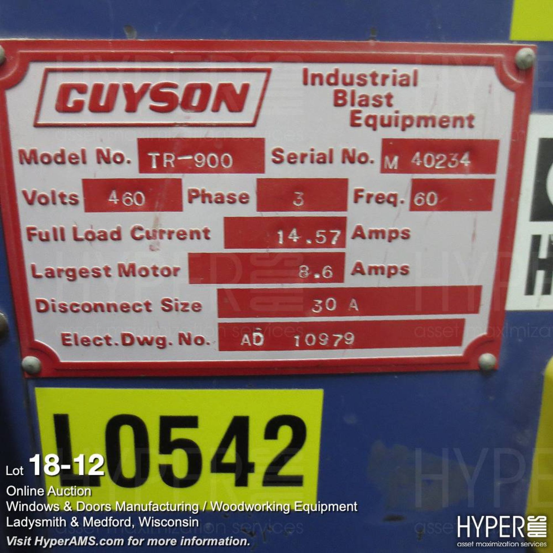 Guyson TR900 Multi Blast cleaning cabinet - Image 12 of 22