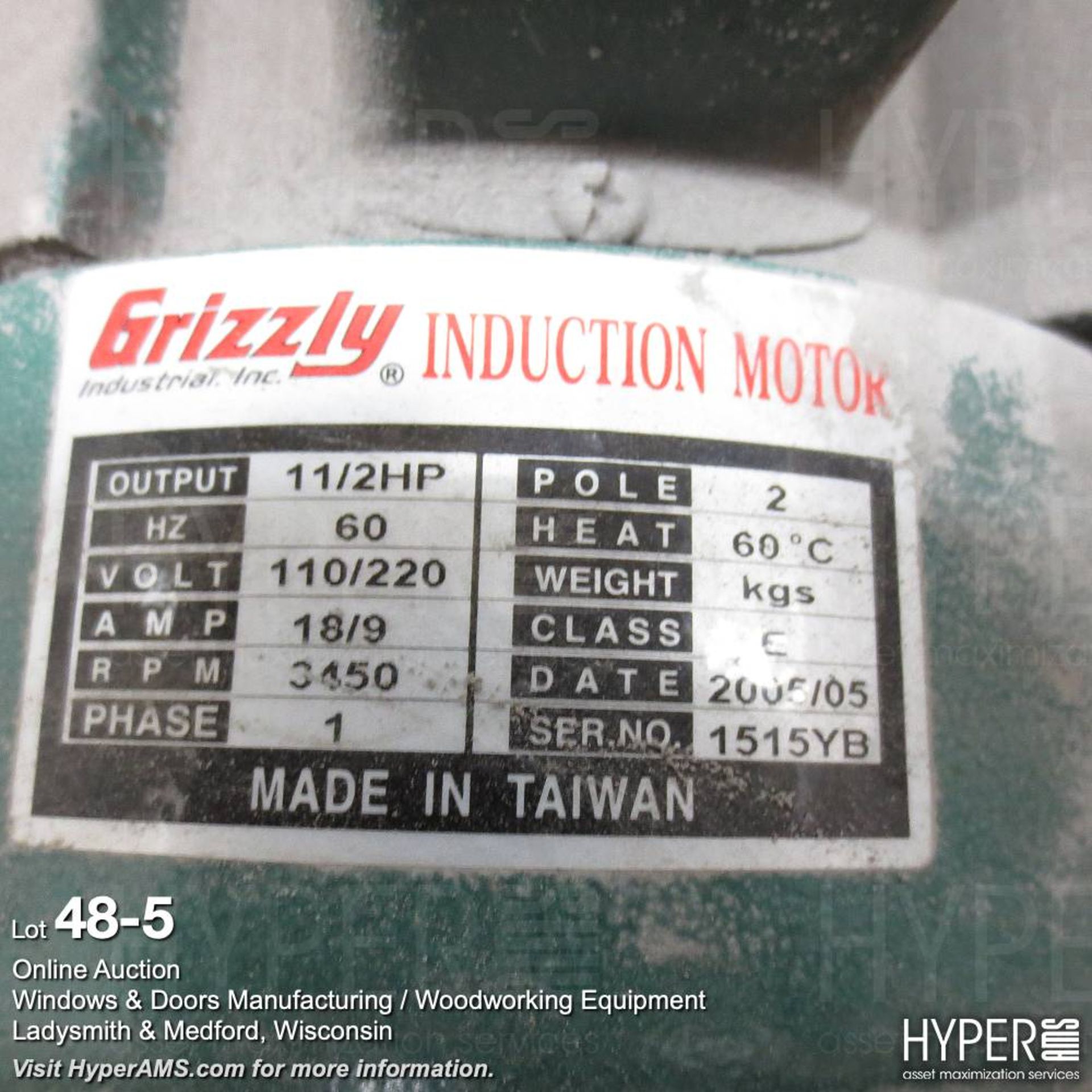 Grizzly 1-1/2 hp dust collector - Image 5 of 6