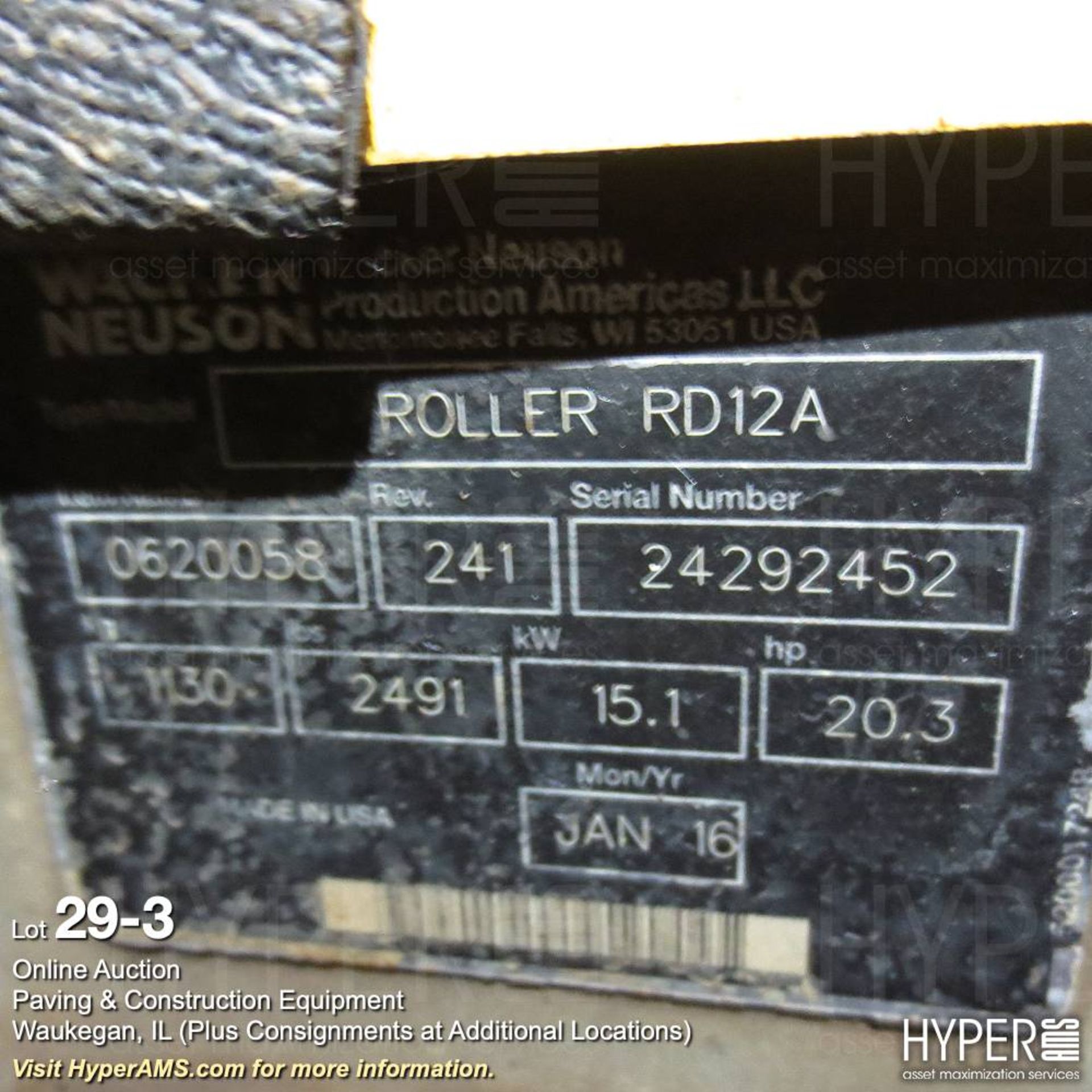 Wacker Neuson RD12A smooth roller - Image 3 of 6