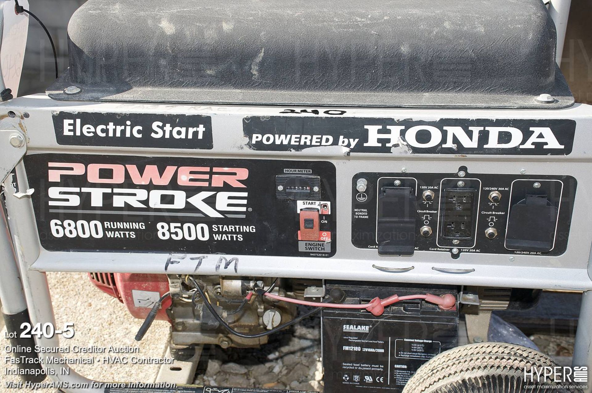 Honda 8500 watt gasoline generator - Image 5 of 6