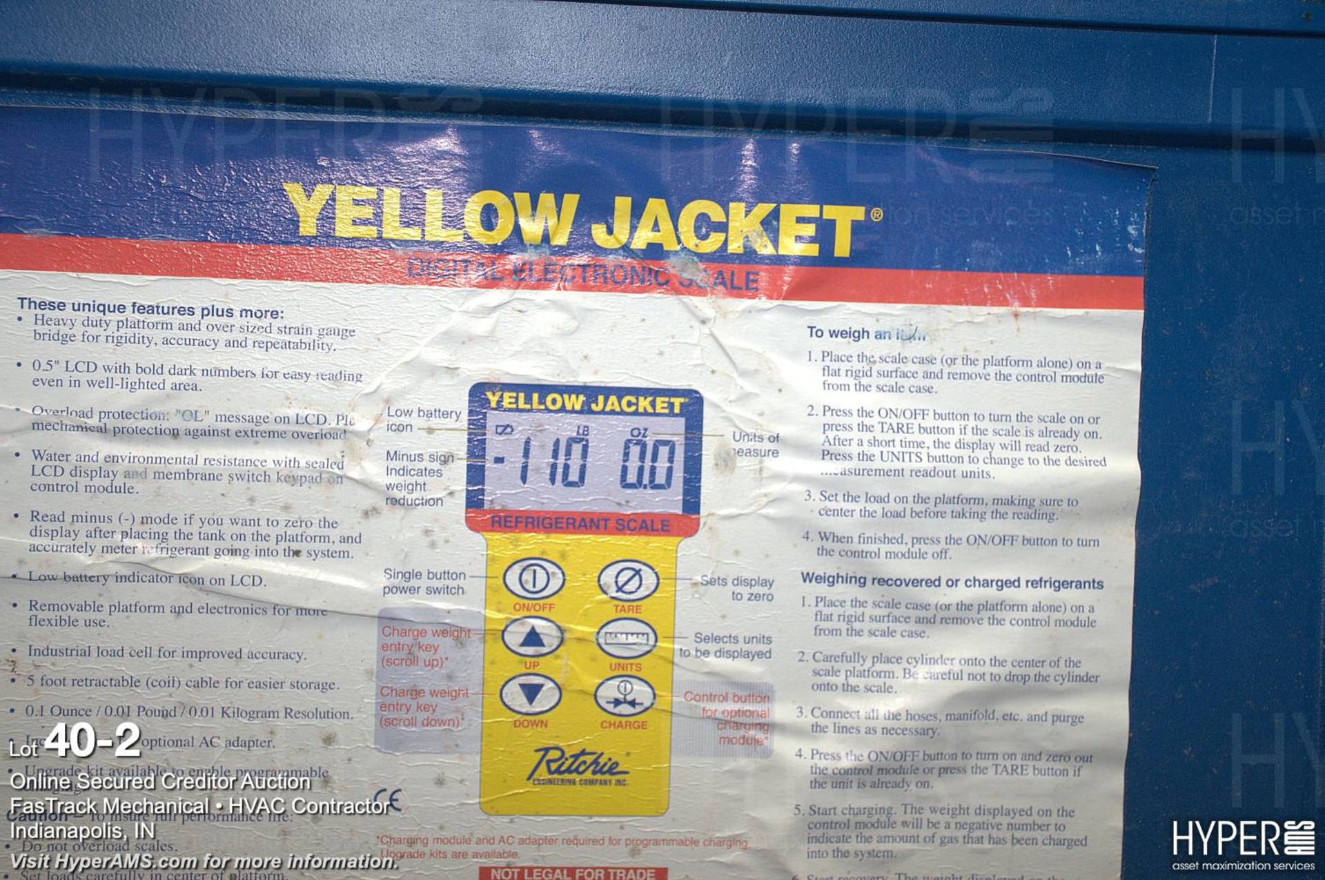 (2) Yellow Jacket 68802 refrigerant charging - Image 2 of 2