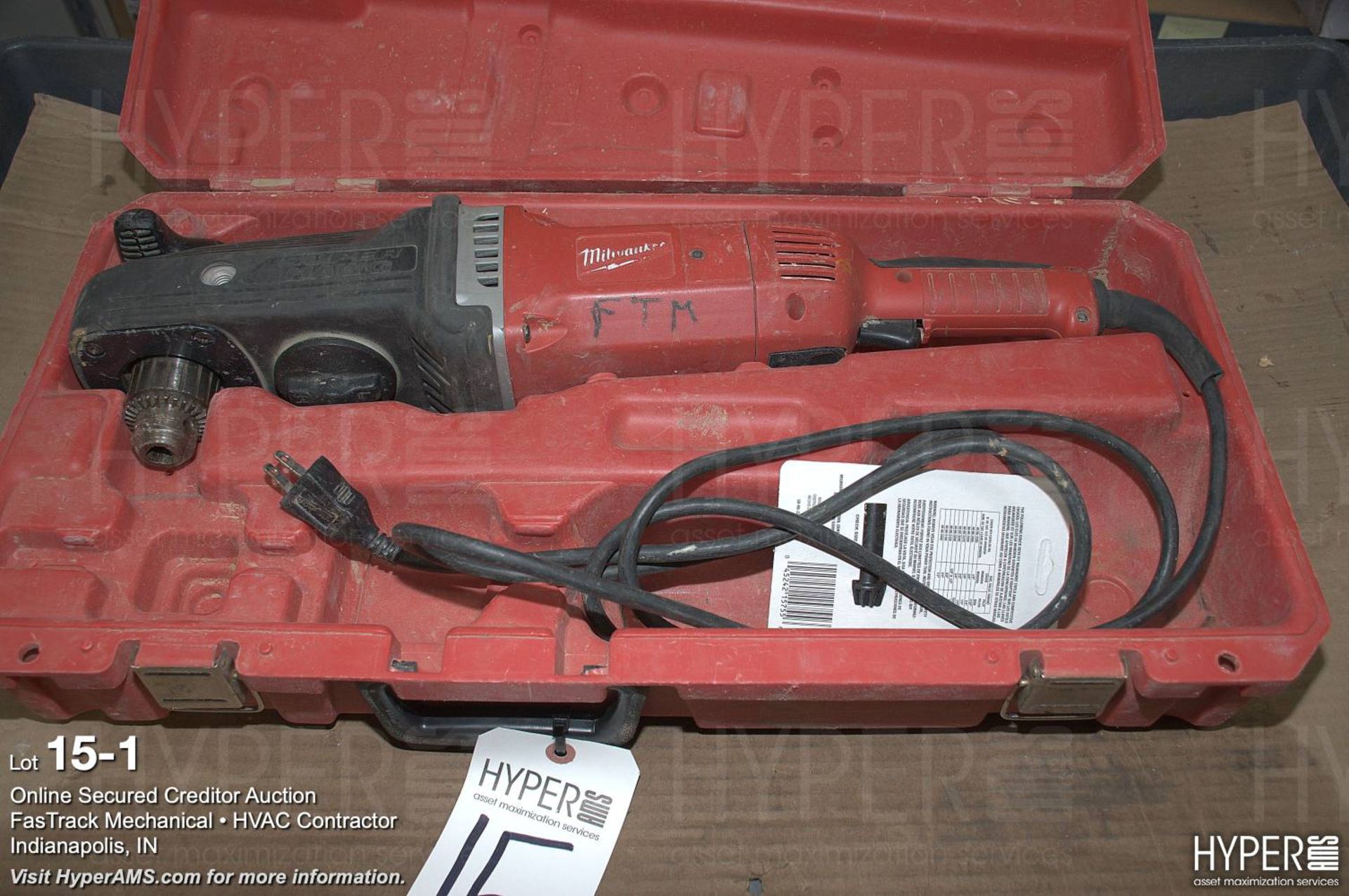 Milwaukee 1/2" Super Hawg right angle drill