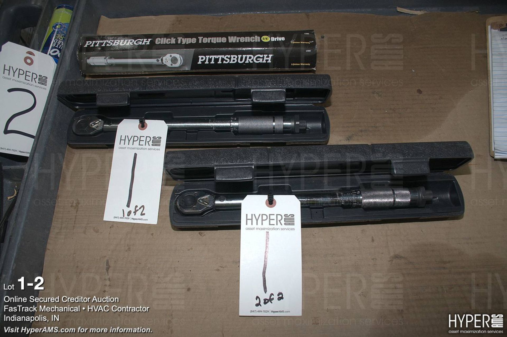 (2) Pittsburg 3/8" click type torque wrenches - Image 2 of 2