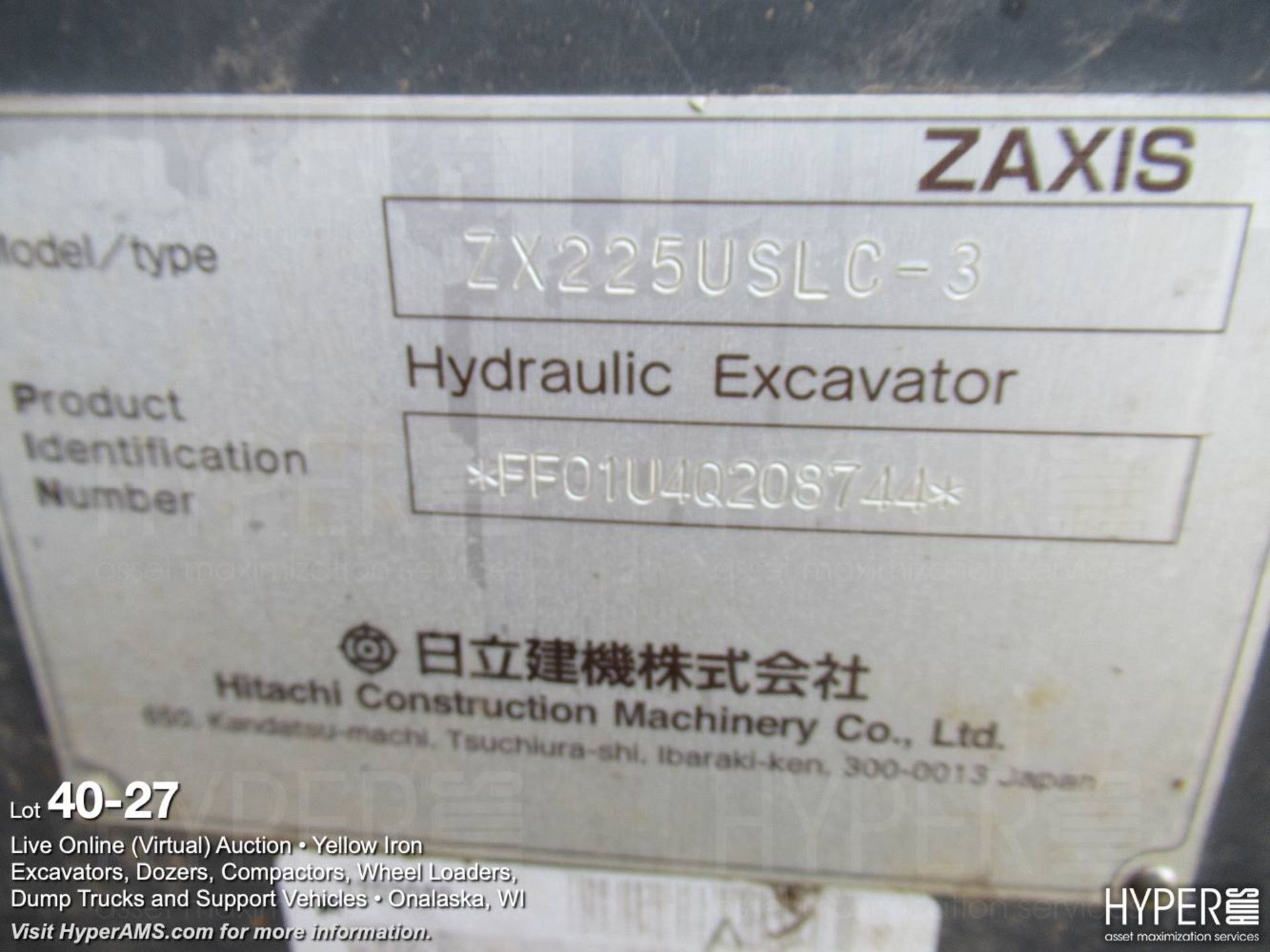 2009 Hitachi 225US LC Excavator - Image 27 of 27