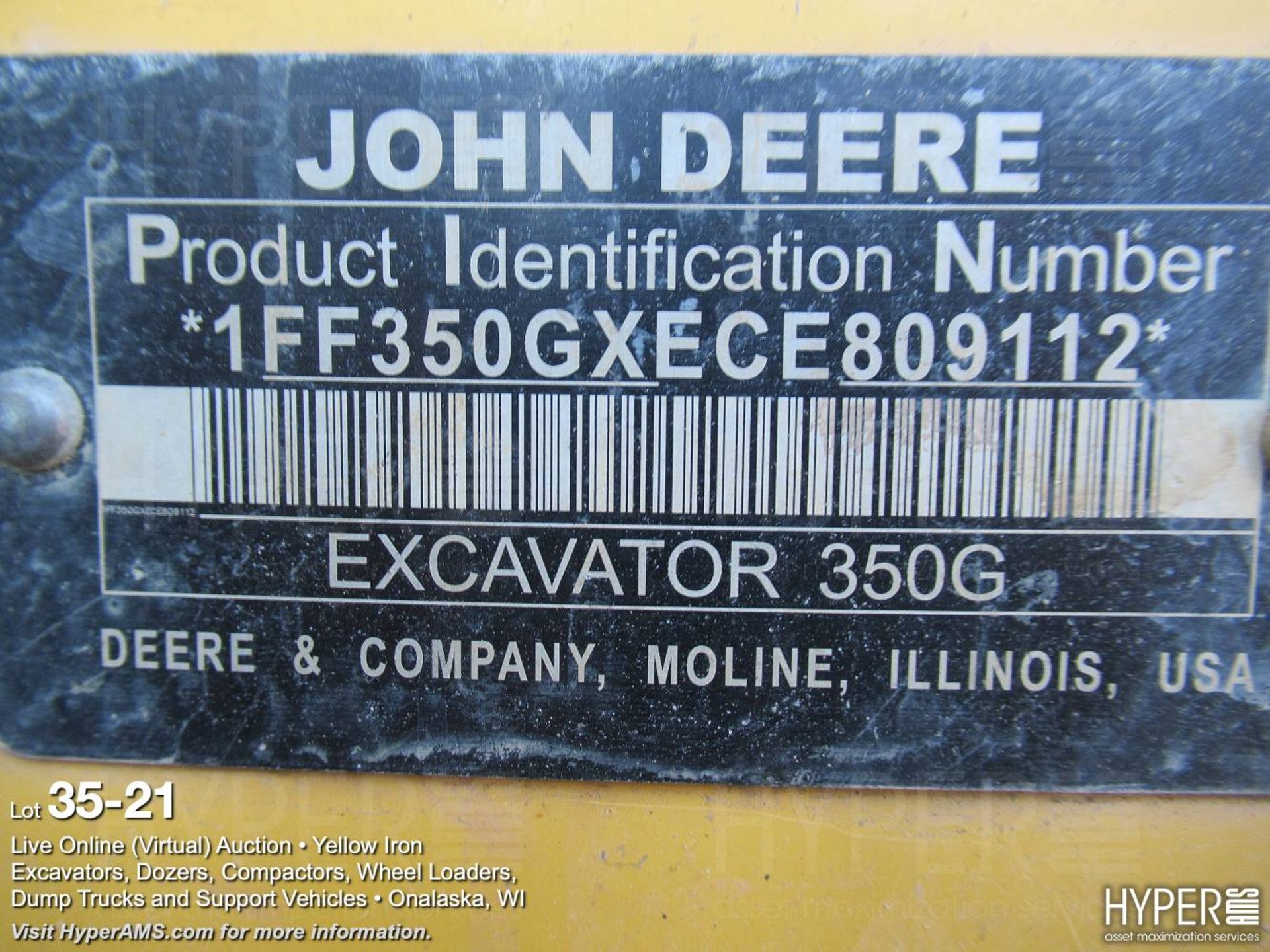 2012 John Deere 350 Excavator - Image 21 of 21