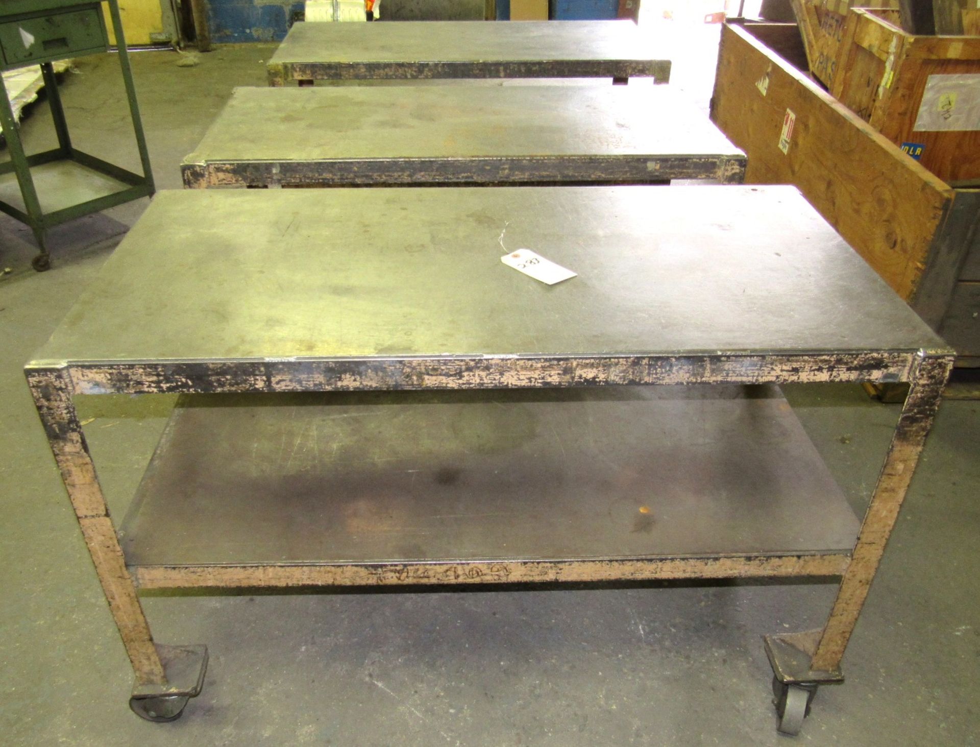 3-24"W x 48"L x 32"H Heavy Duty Portable Steel Tables