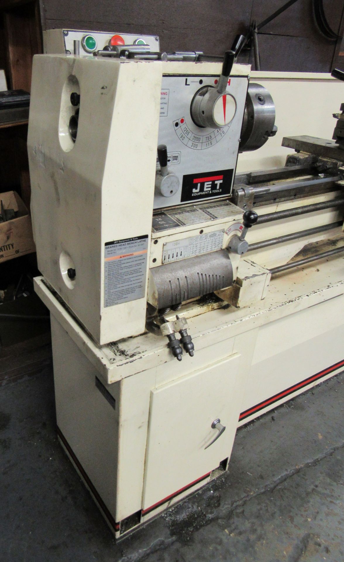 Jet Mod.GHB-1340 13"/18" x 40" Geared Gap Lathe - New 2000, Spindle Speeds 70 - 2000 RPM, 18-3/4" - Image 4 of 5