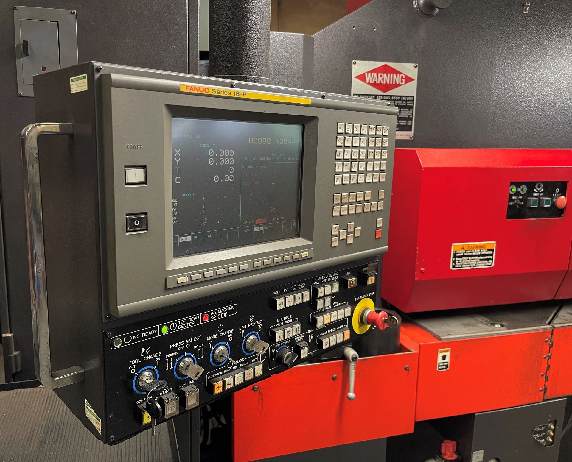 Amada Mod.255 Vipros CNC Turret Punch w/ Fanuc 18P Control - Image 9 of 9