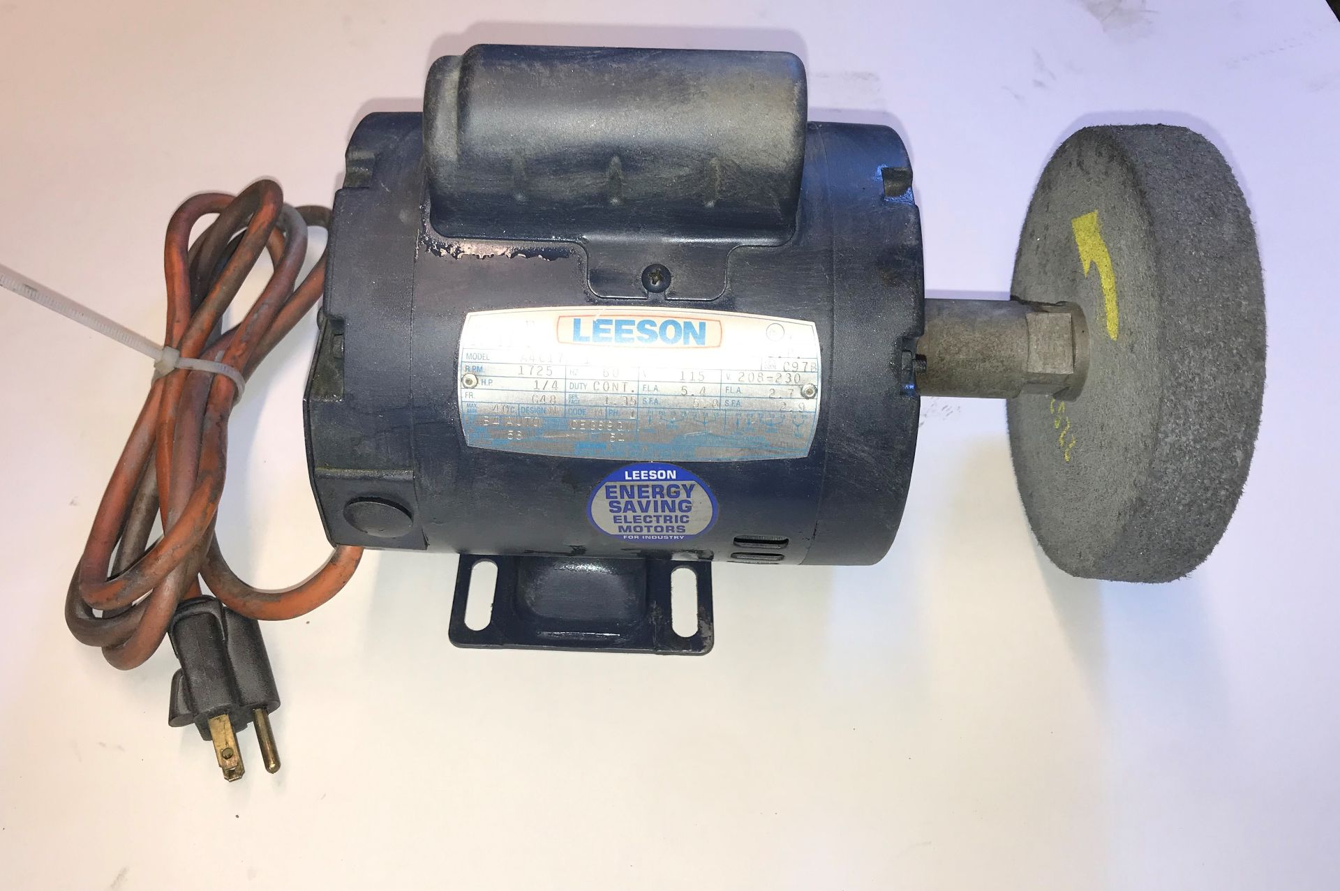 Leeson 1/4HP Single End Buffer - 1725 RPM, 115/1/60