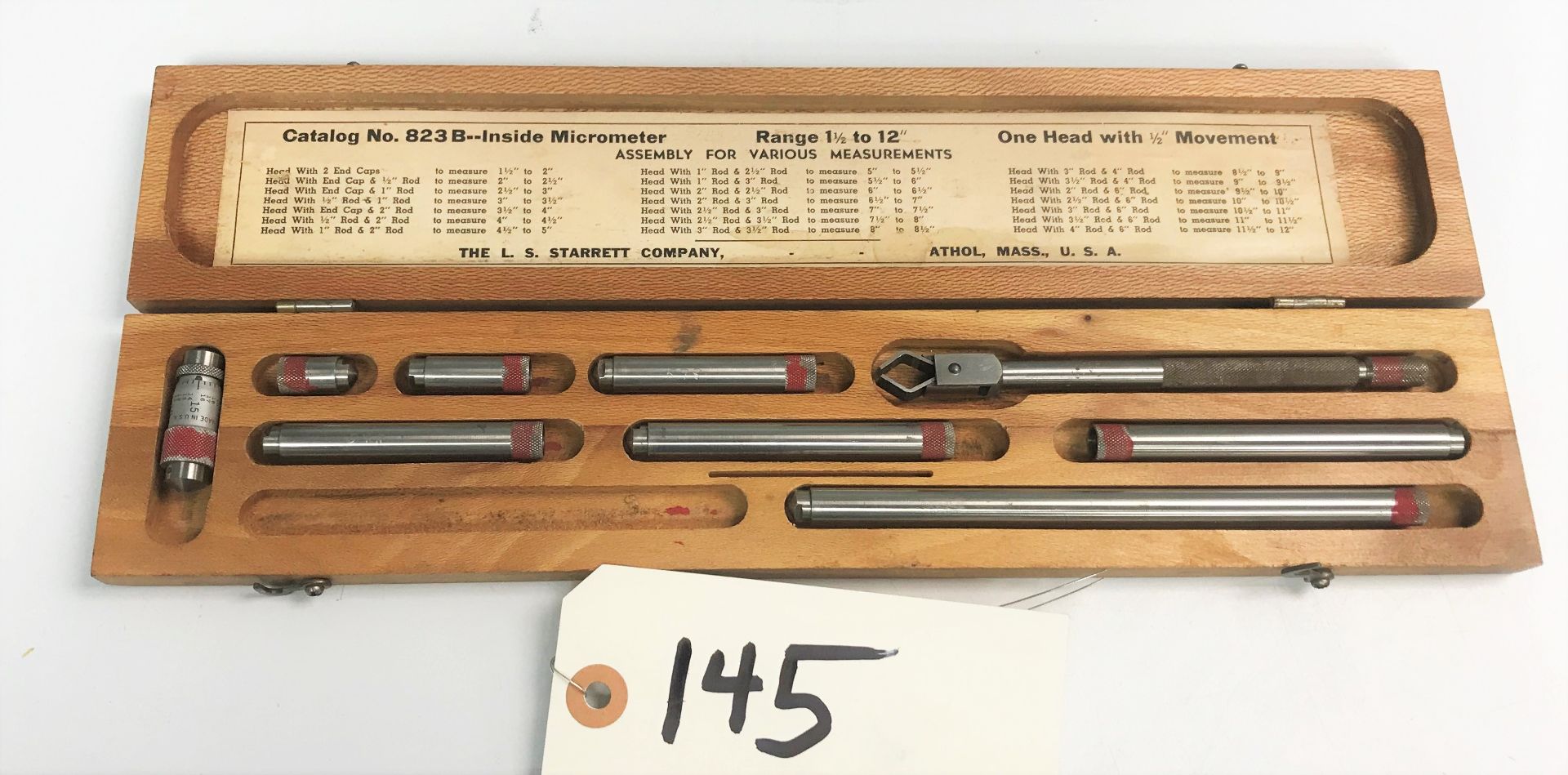 Starrett No. 823B Inside Micrometer