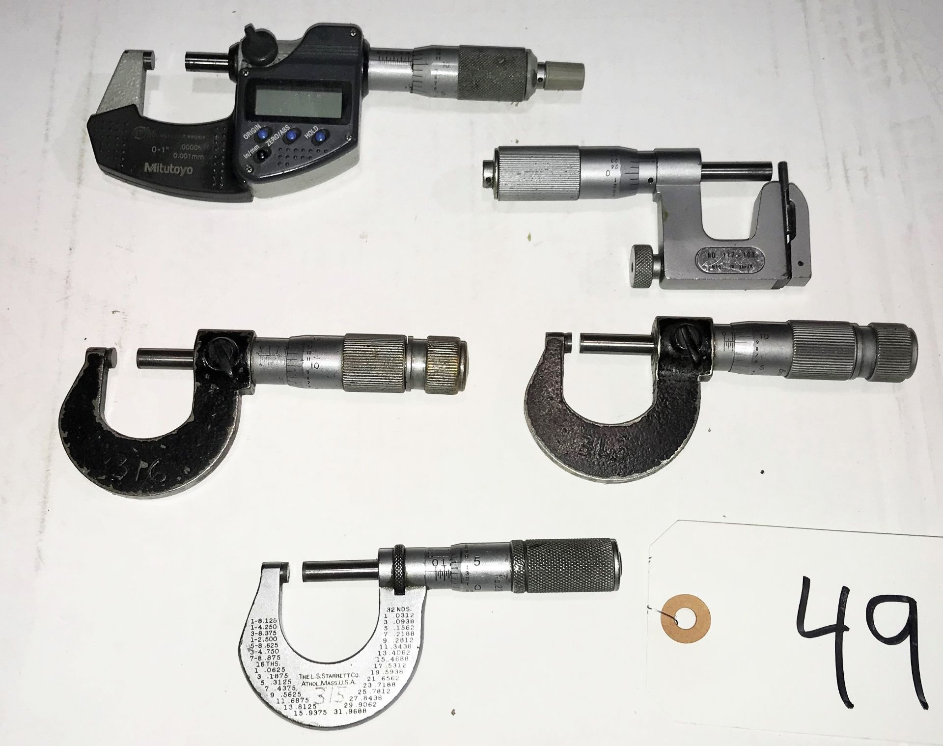 (5) Assorted Micrometers