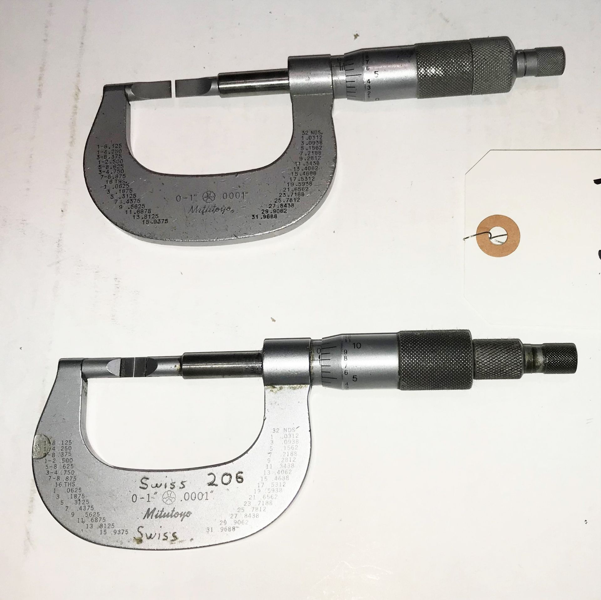 (2) Mitutoyo Blade Micrometers