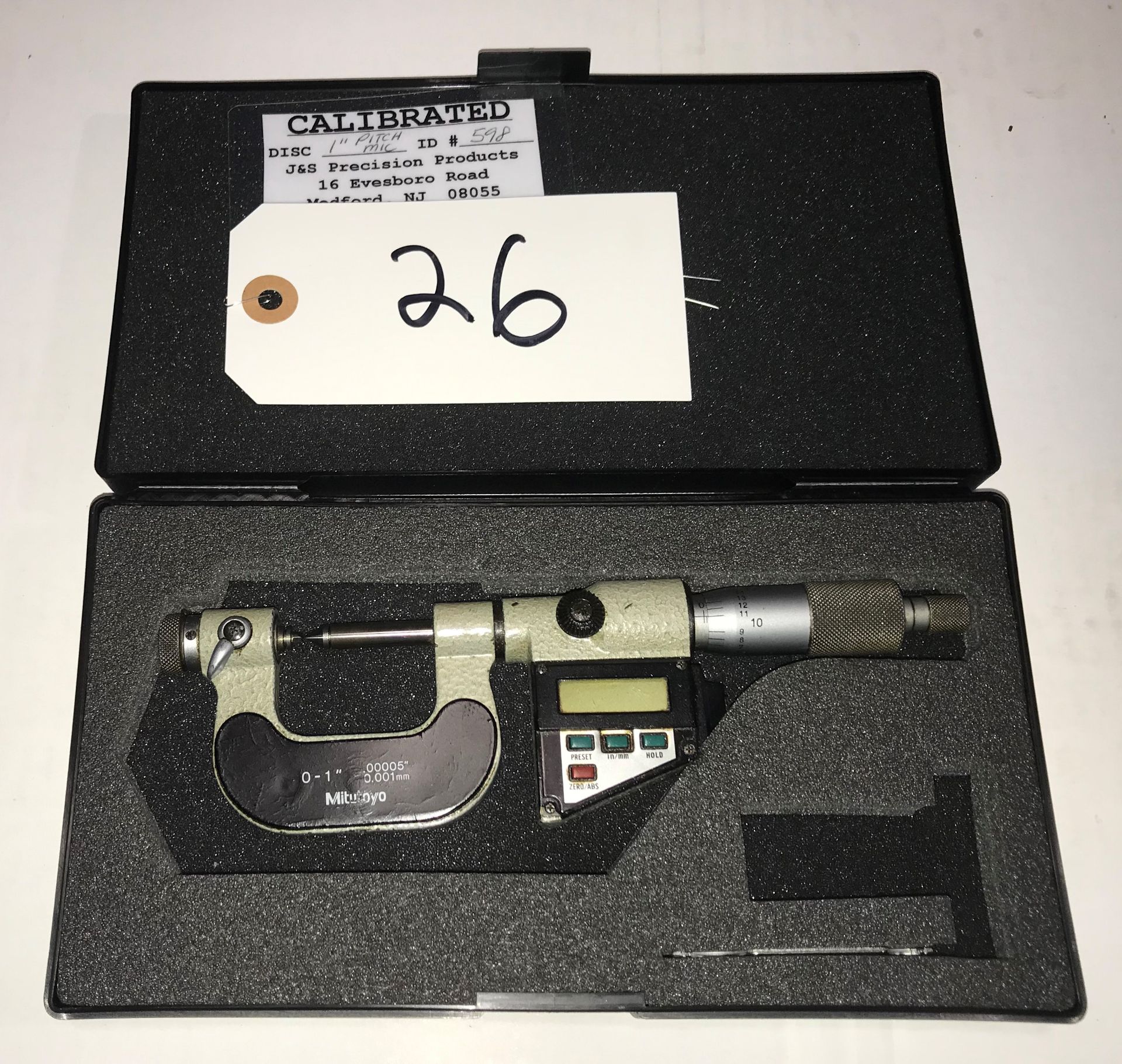 Mitutoyo 0 - 1" Digital Pitch Micrometer