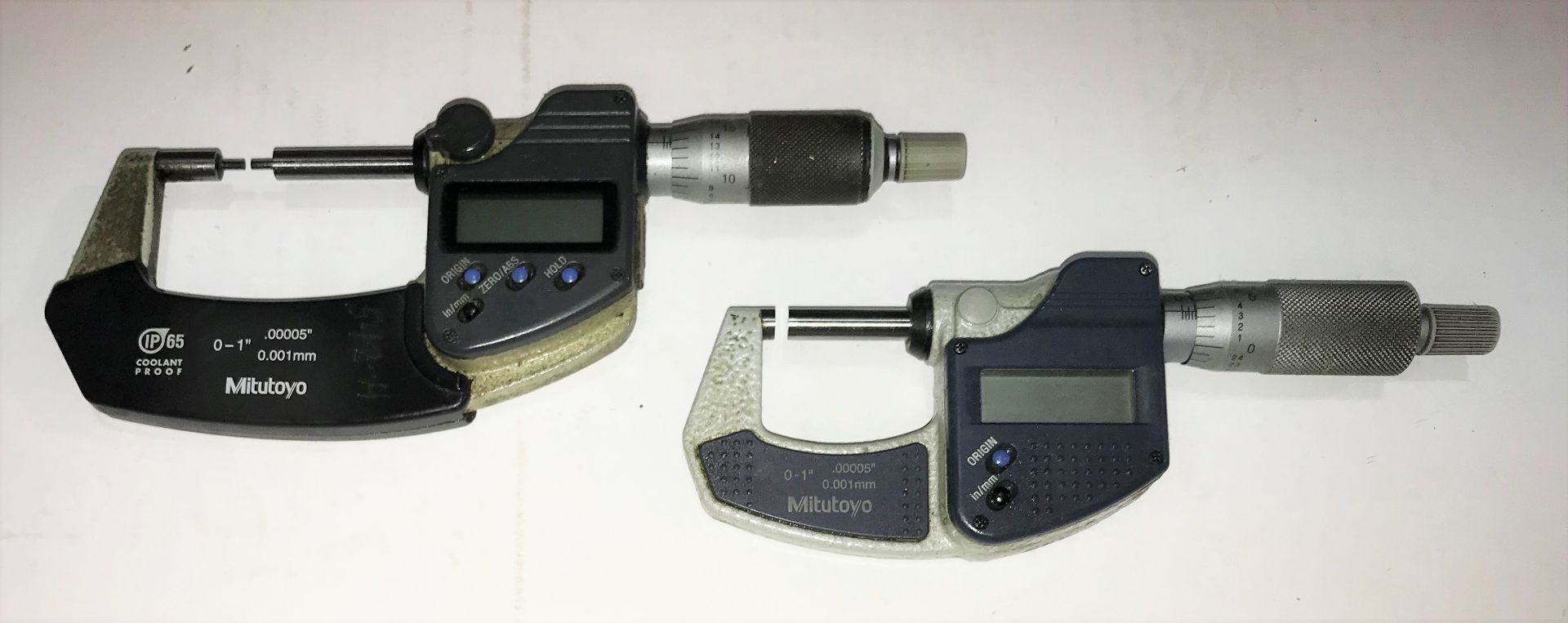 (2) Mitutoyo 0-1” Digital Micrometers